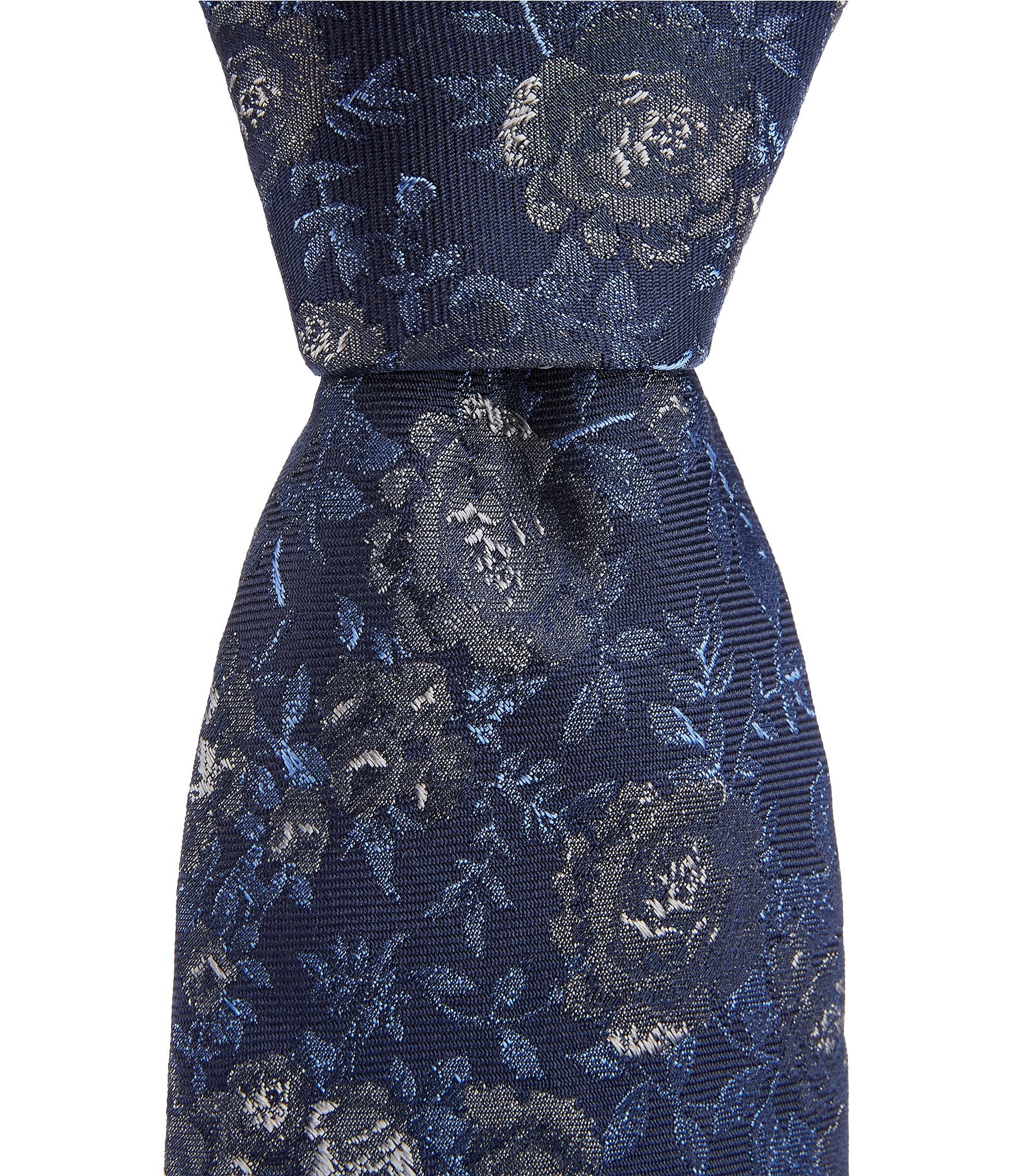 Turnbury Peter Etched Flowers 3.375#double; Silk Blend Tie