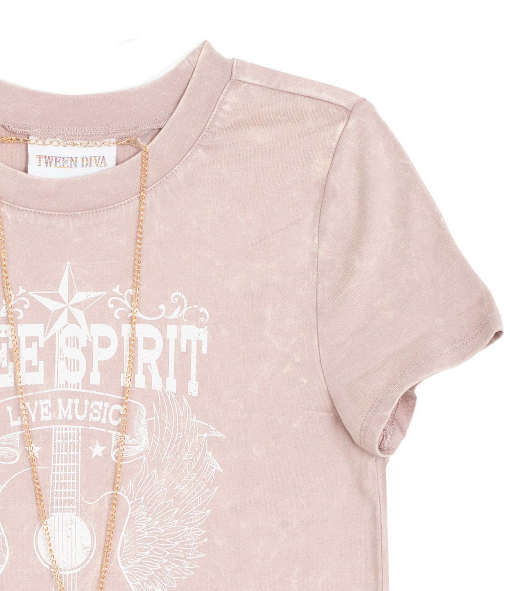 Tween Diva Big Girls Short-Sleeve Free Spirt T-Shirt & Printed Palazzo Pant Set