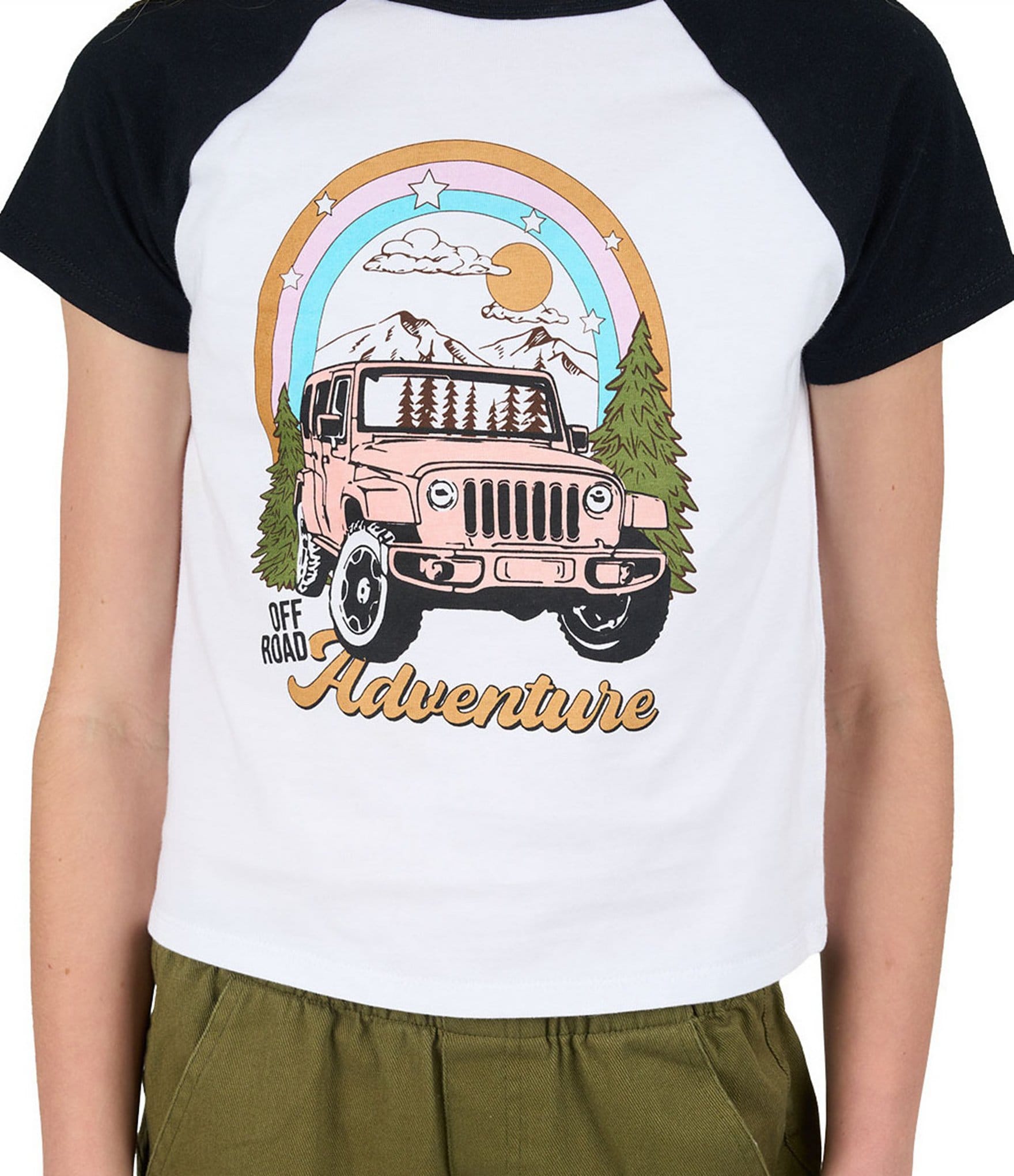 Tween Diva Big Girls Raglan Graphic T-Shirt & Cargo Pants Set