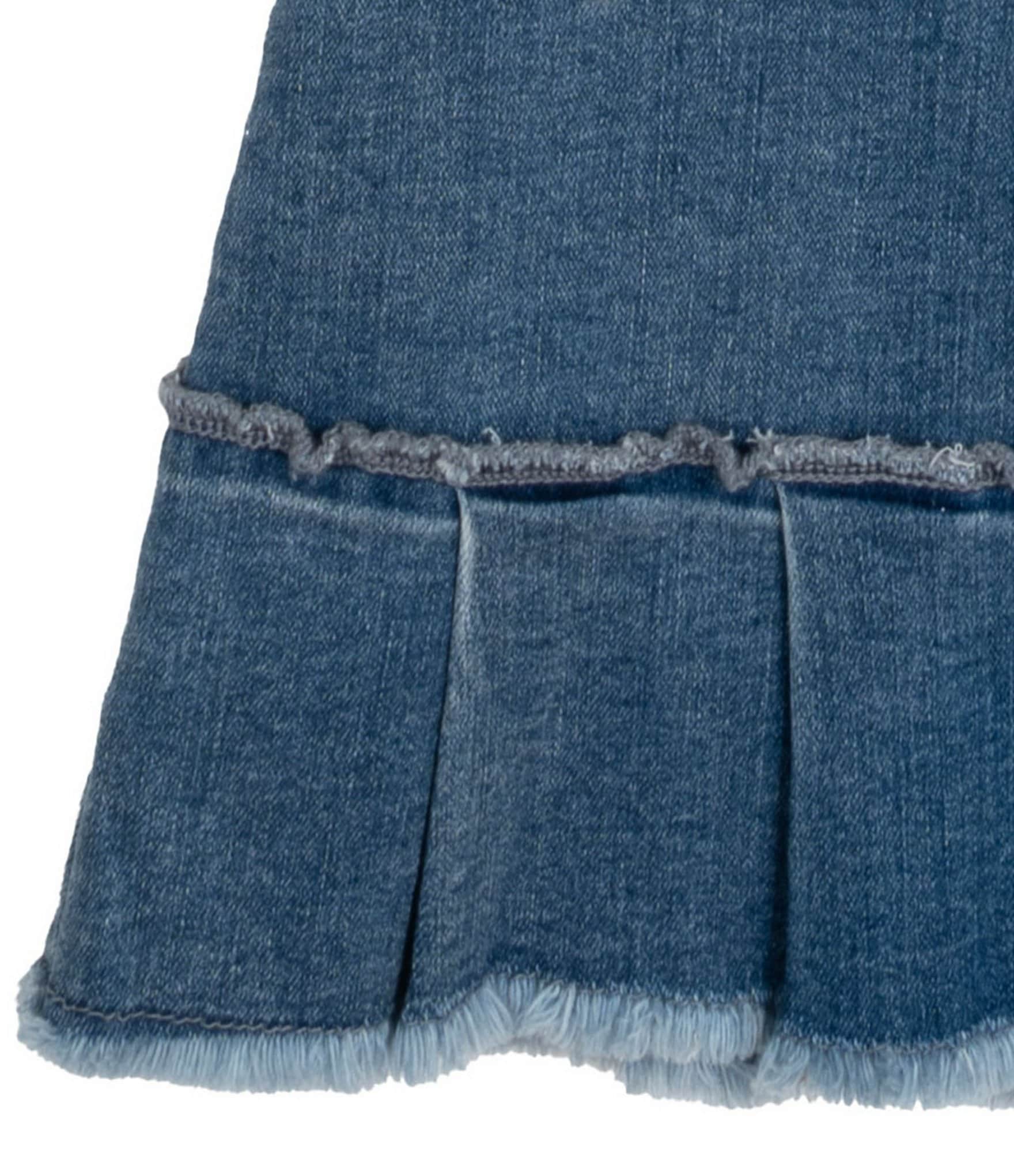Tween Diva Big Girls Short Sleeve Graphic Raglan T-Shirt & Denim Pleated Skort Set