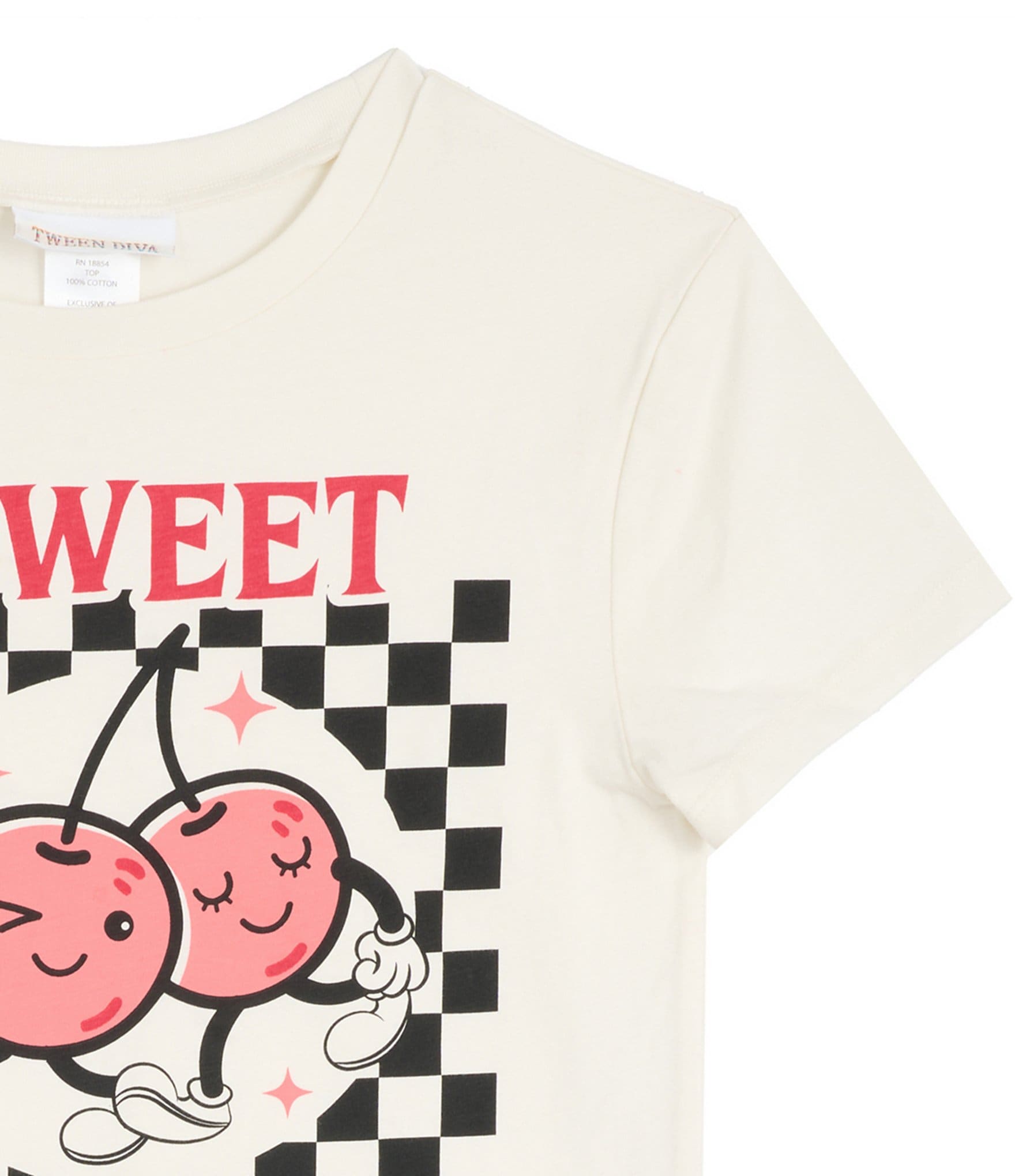 Tween Diva Big Girls Sweet Cherries Short Sleeve Graphic T-Shirt & Pleated Cargo Skort Set