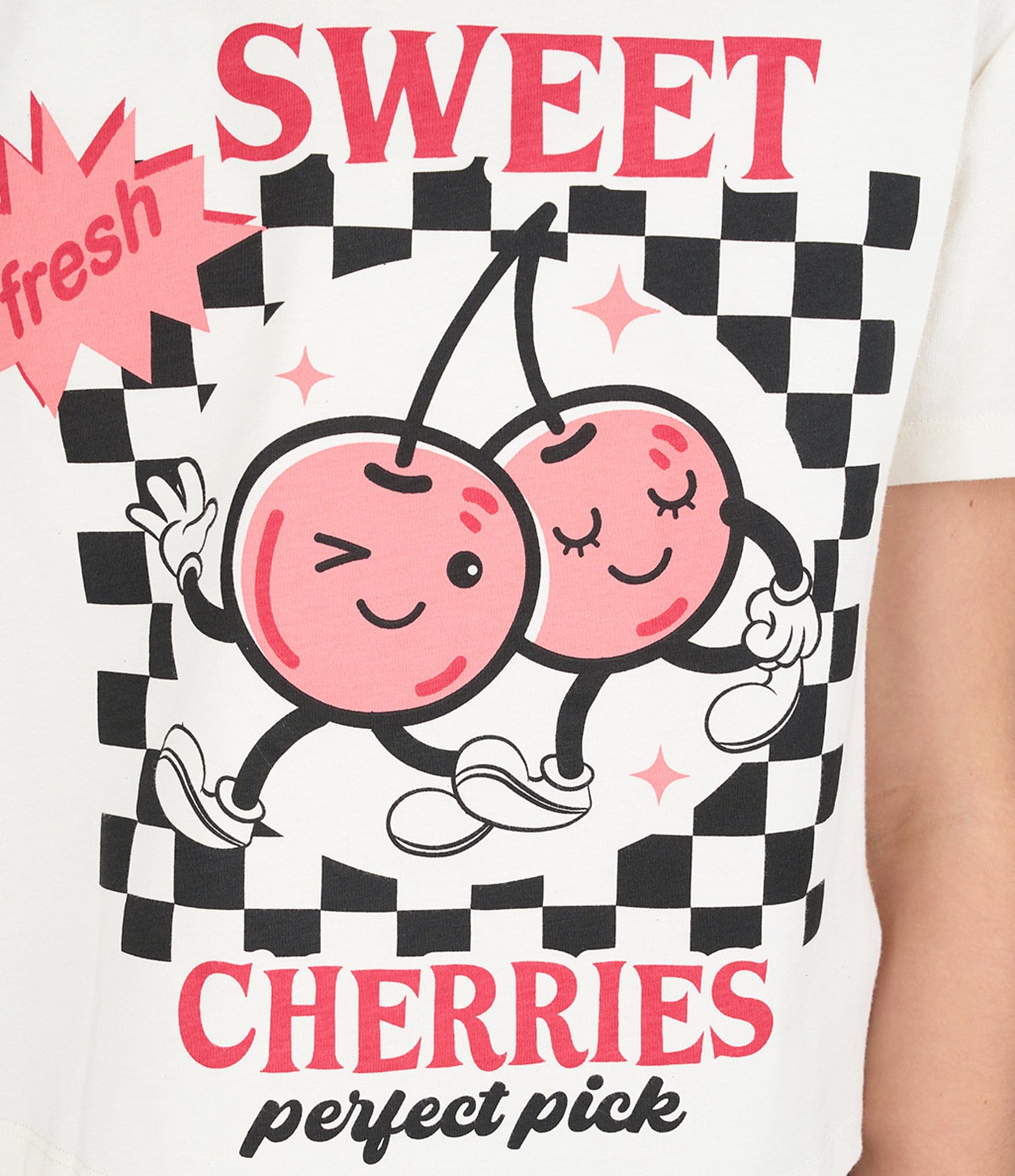 Tween Diva Big Girls Sweet Cherries Short Sleeve Graphic T-Shirt & Pleated Cargo Skort Set