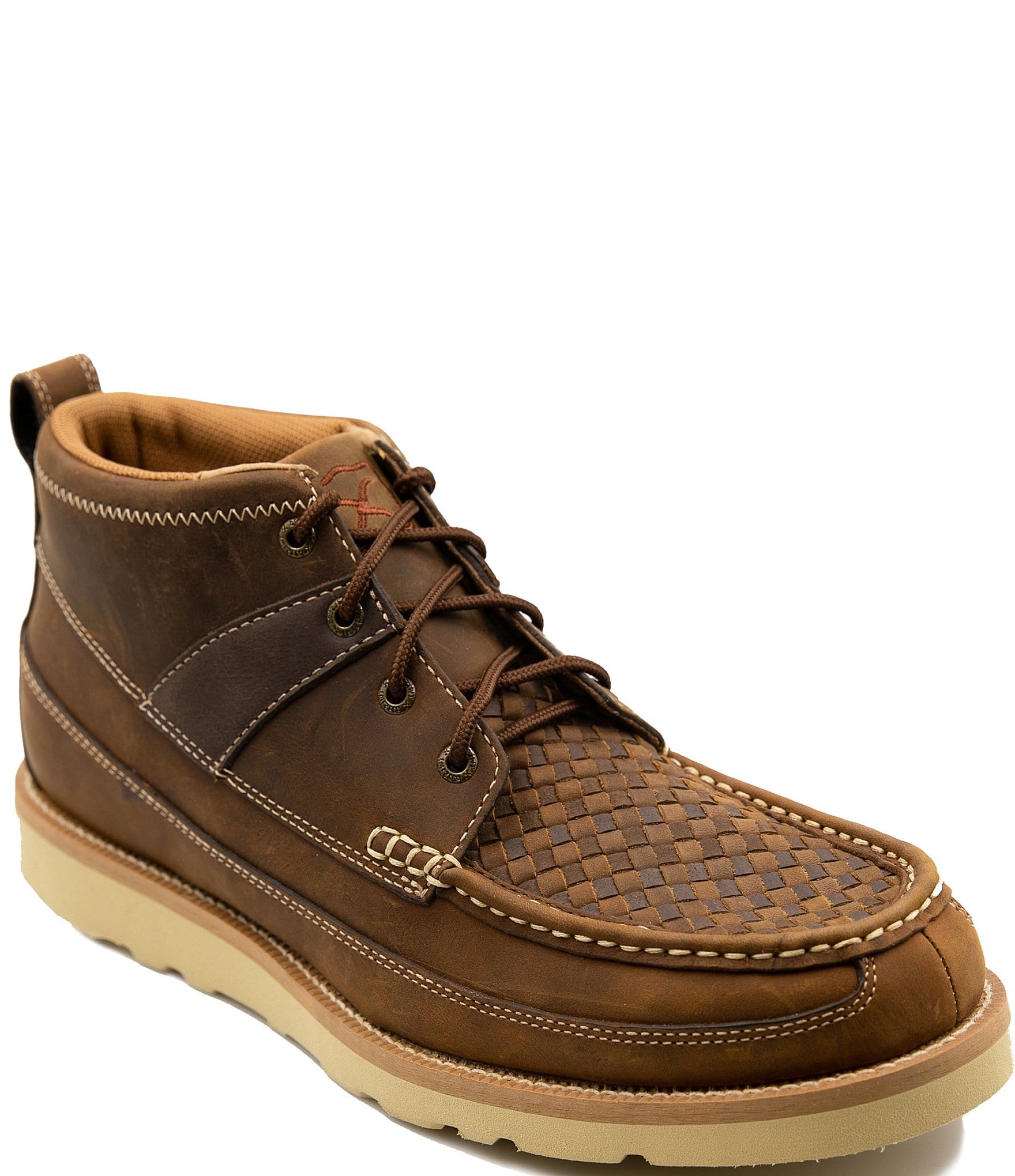 woven leather boots mens