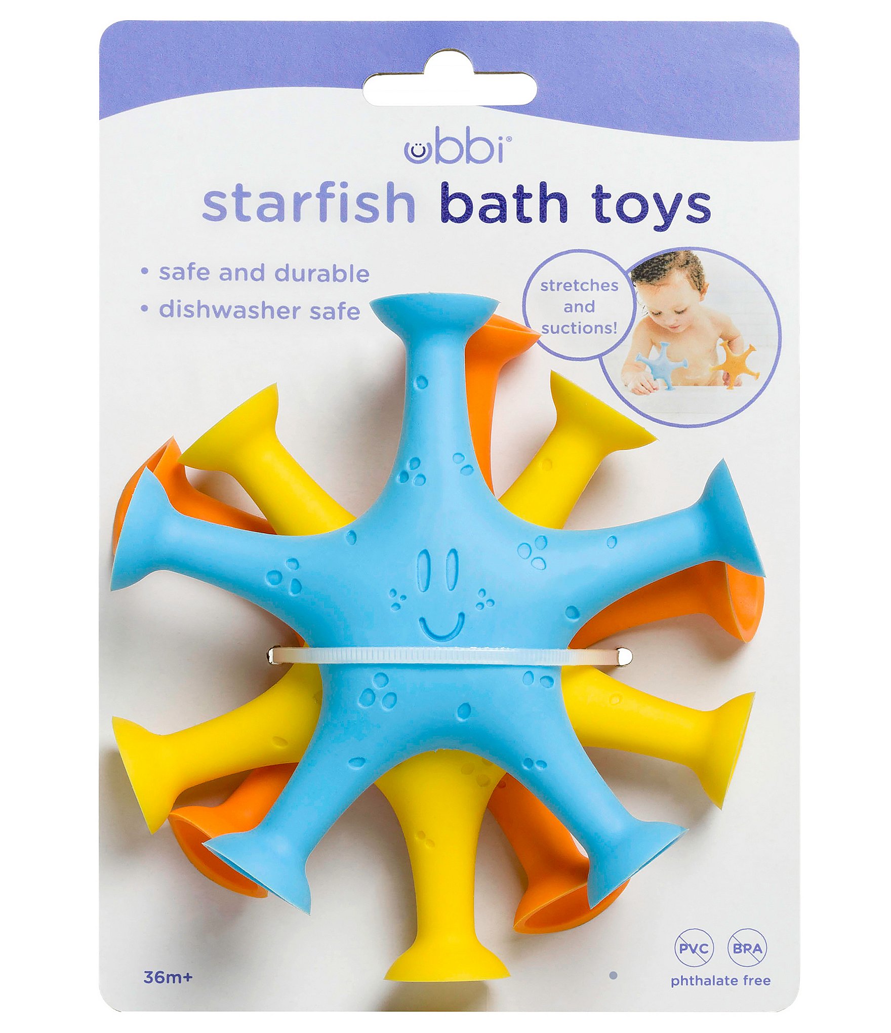 Ubbi Starfish Suction Bath Toys 3-Piece Set