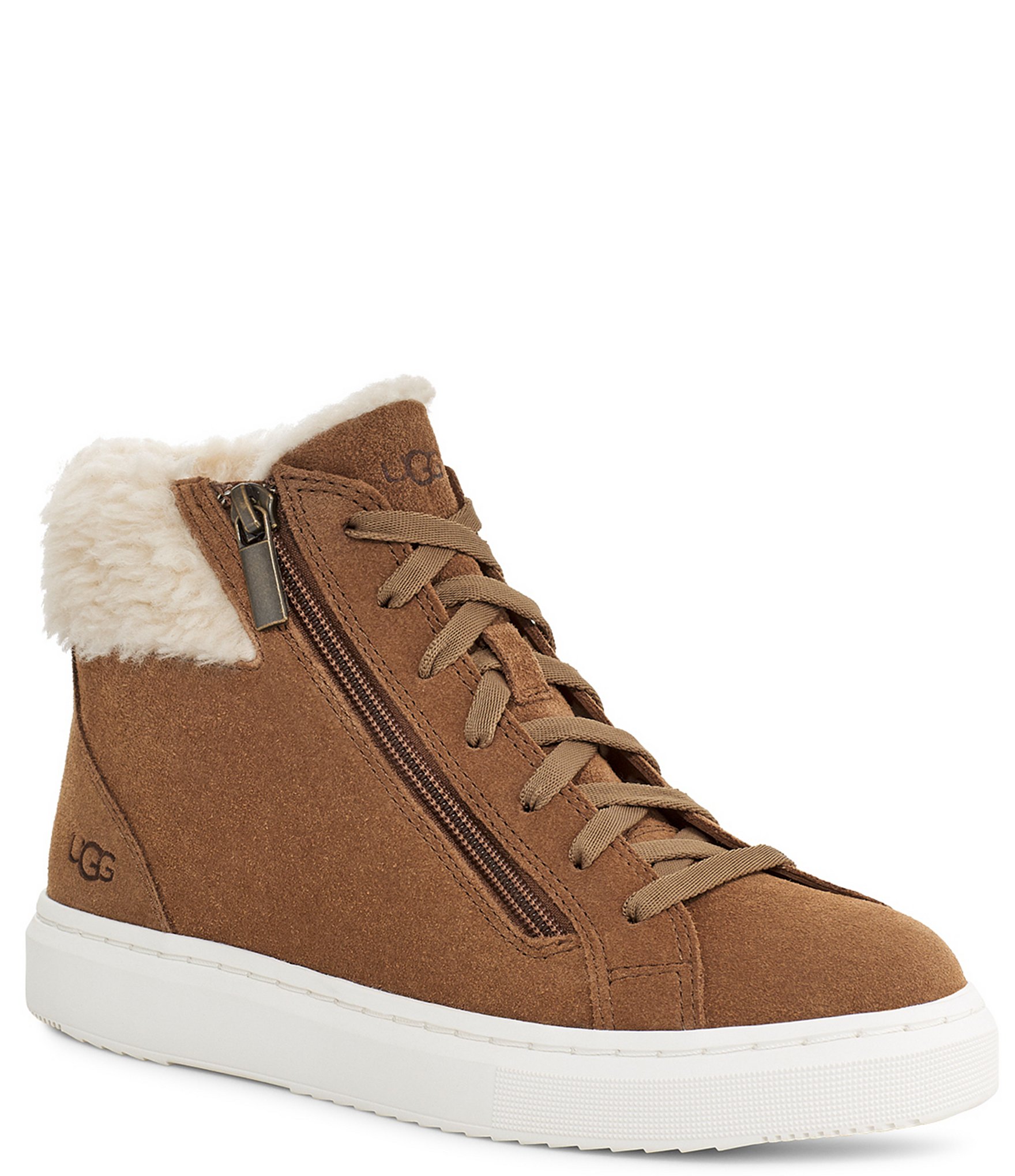 UGG Alameda Mid Zip Suede Sneakers | Dillard's