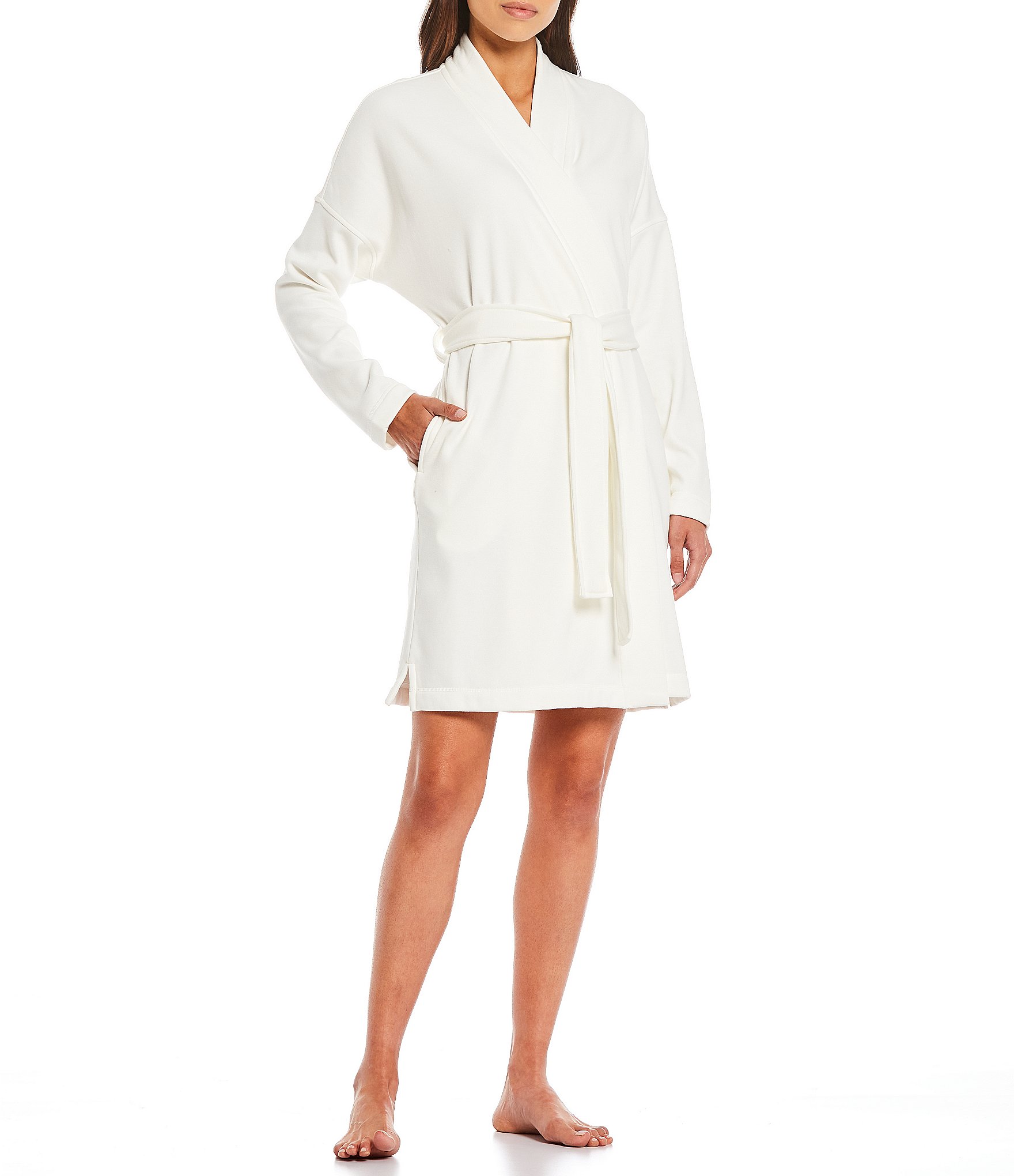 UGG® Braelyn II Solid Knit Fleece Short Wrap Cozy Robe