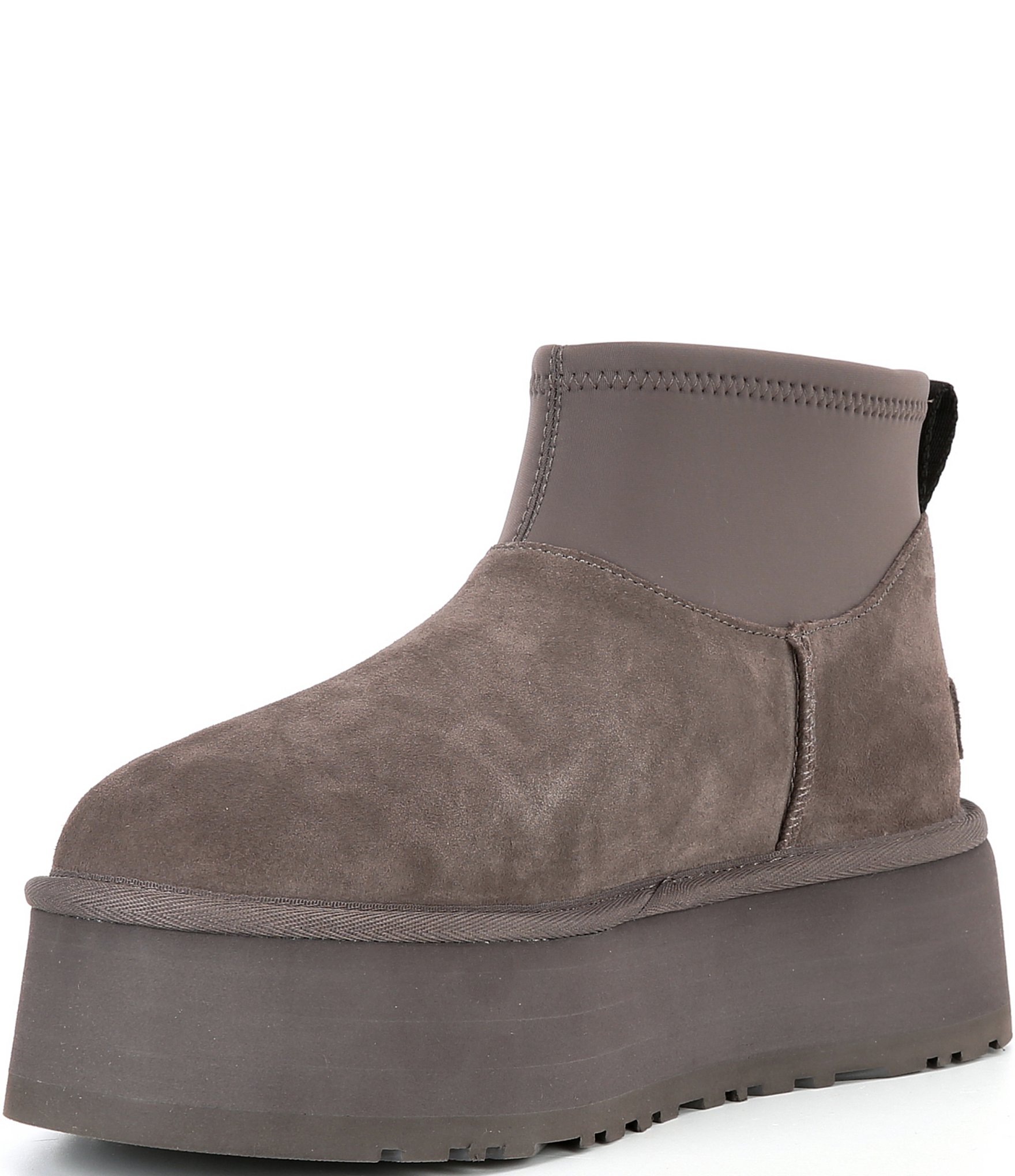 UGG Classic Mini Dipper Suede Platform Booties