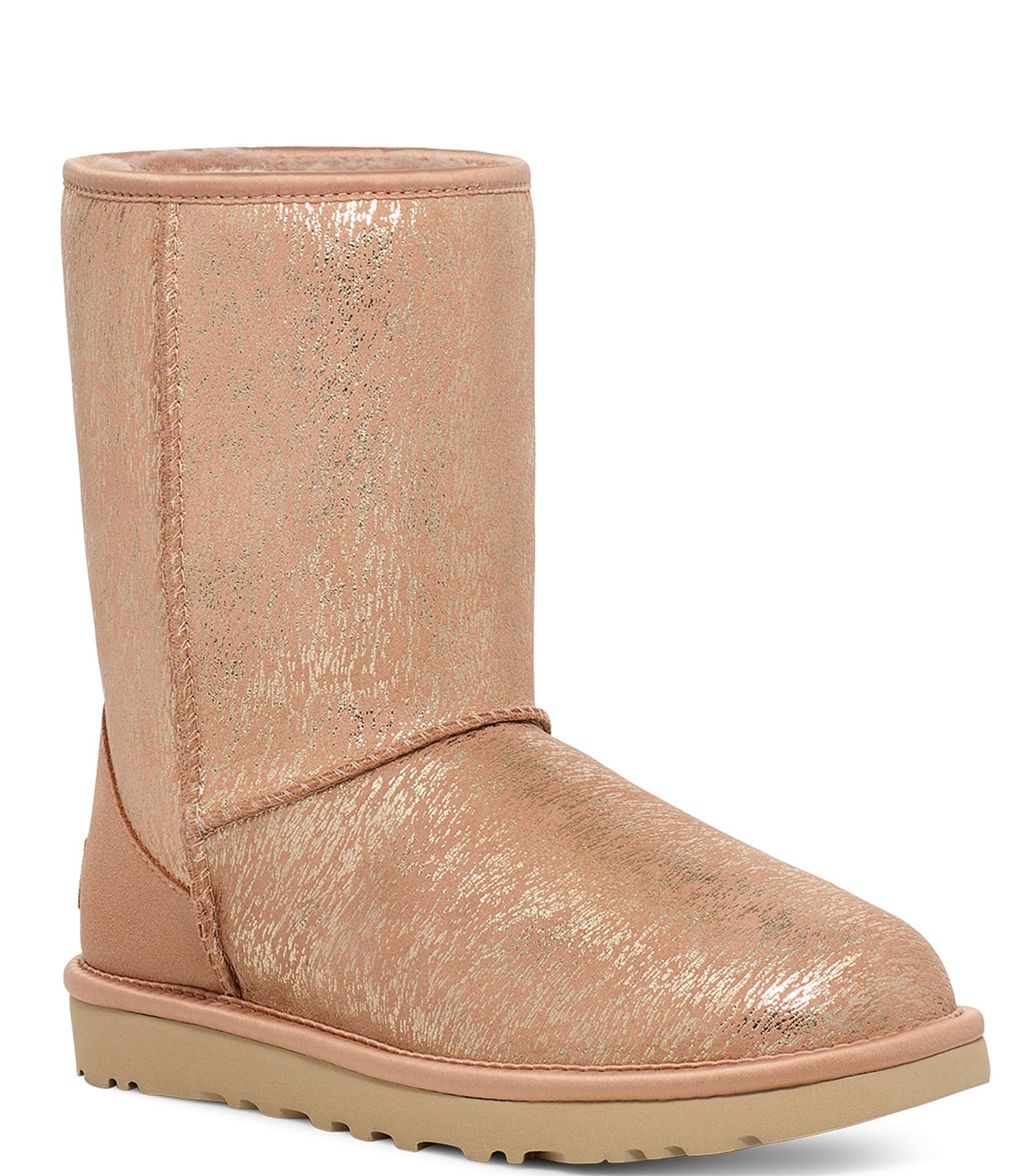 UGG Classic Short Matte Marble Metallic Suede Cold Weather Mid Boots |  Dillard's