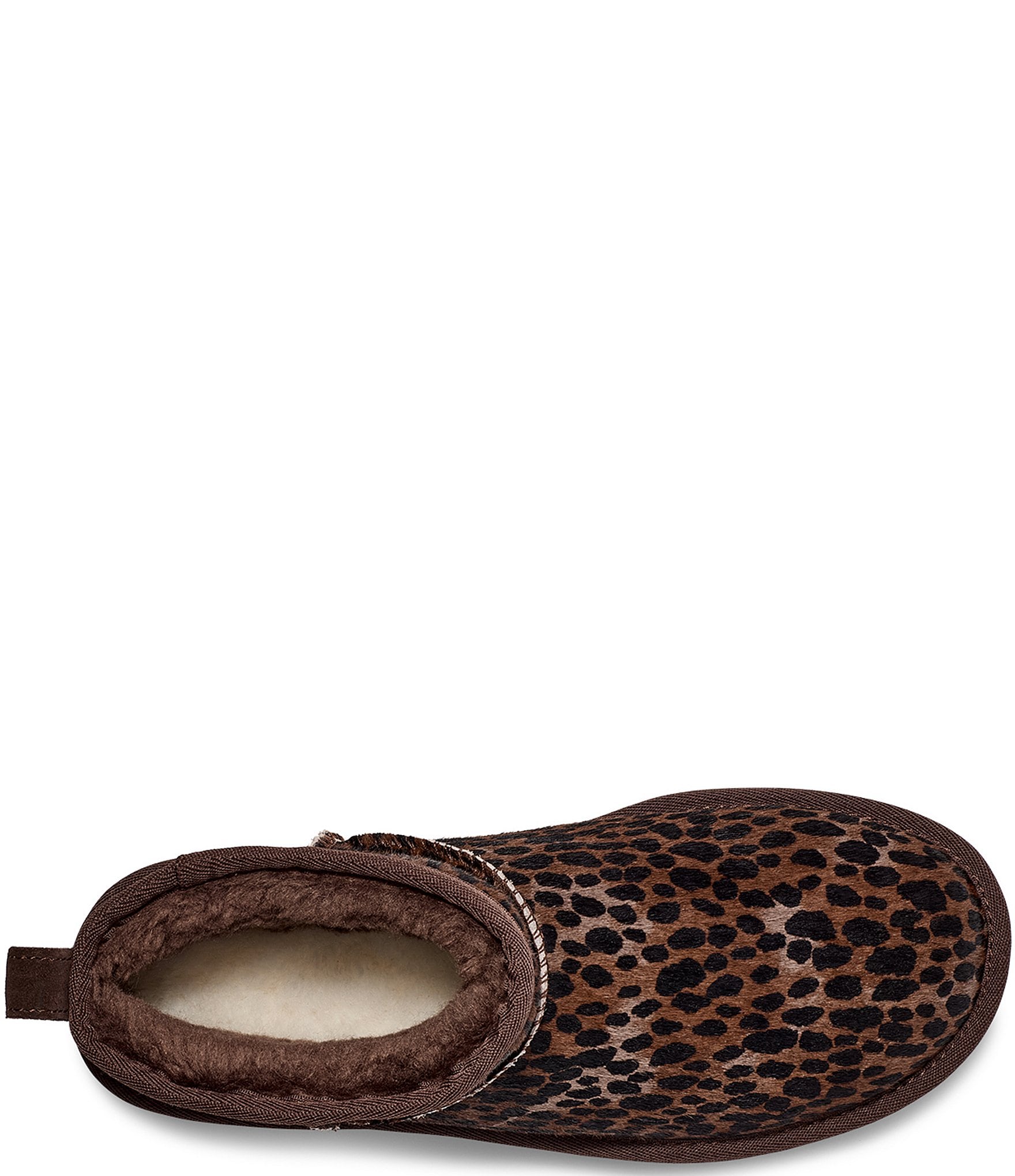 UGG Classic Ultra Mini Caspian Spotted Animal Print Calf Hair Booties