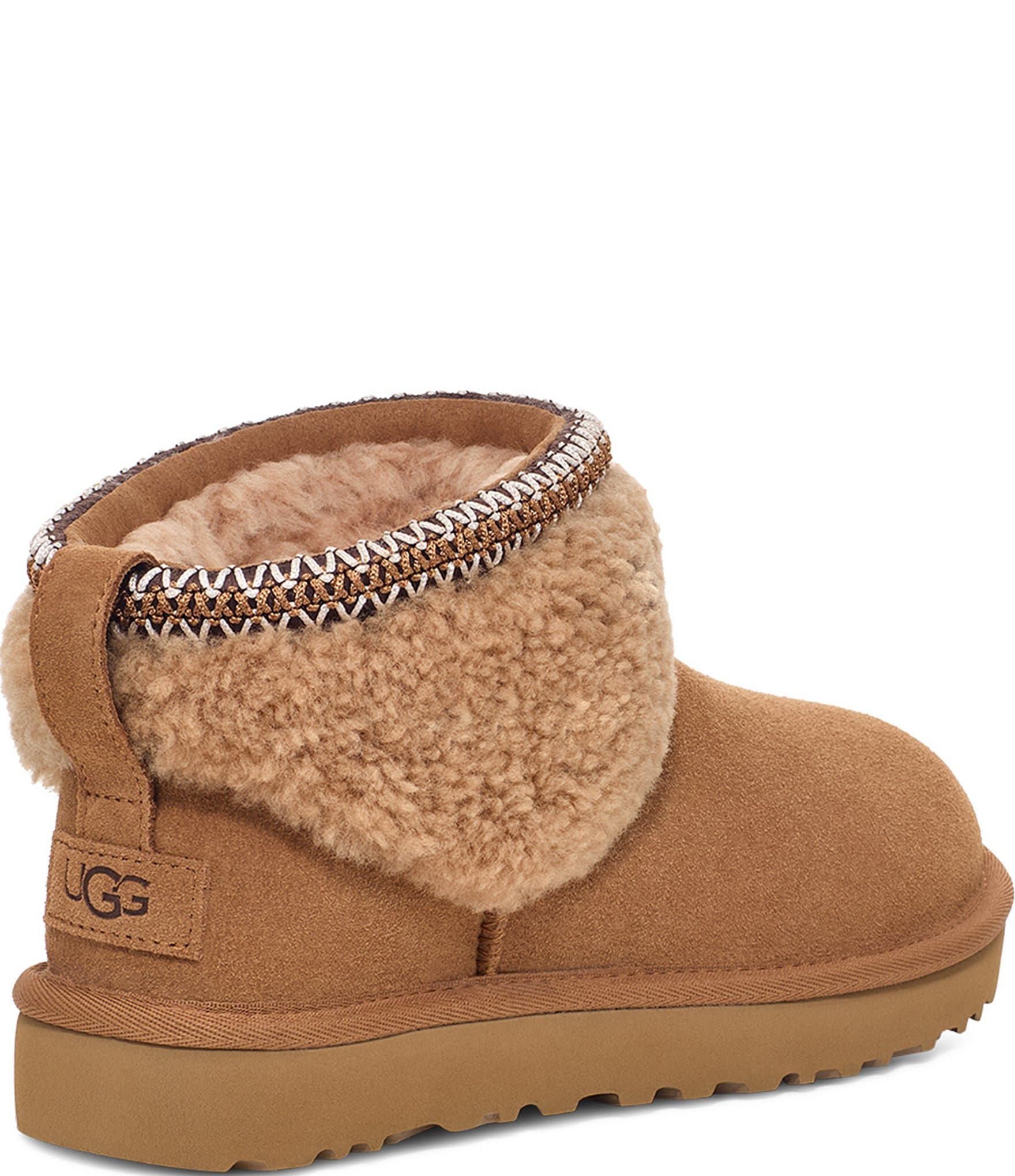 UGG Classic Ultra Mini Maxi Curly Suede Booties
