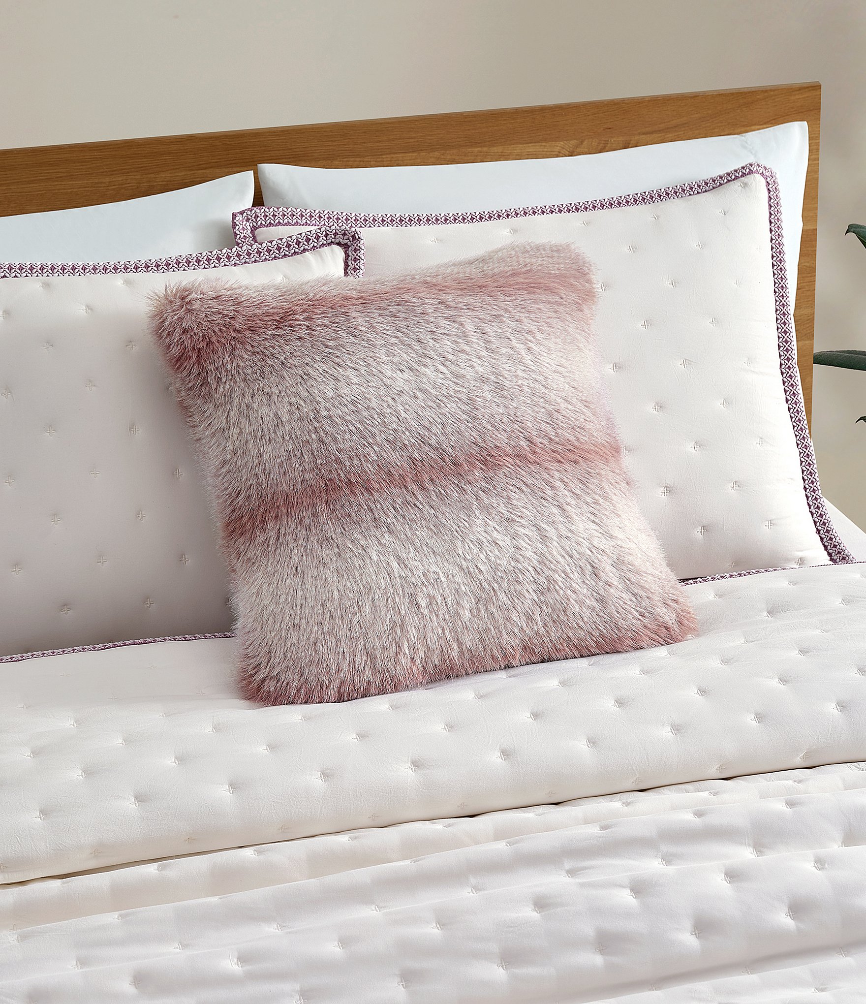 UGG Clyde Faux-Fur Ombre Design Decorative Throw Square Pillow
