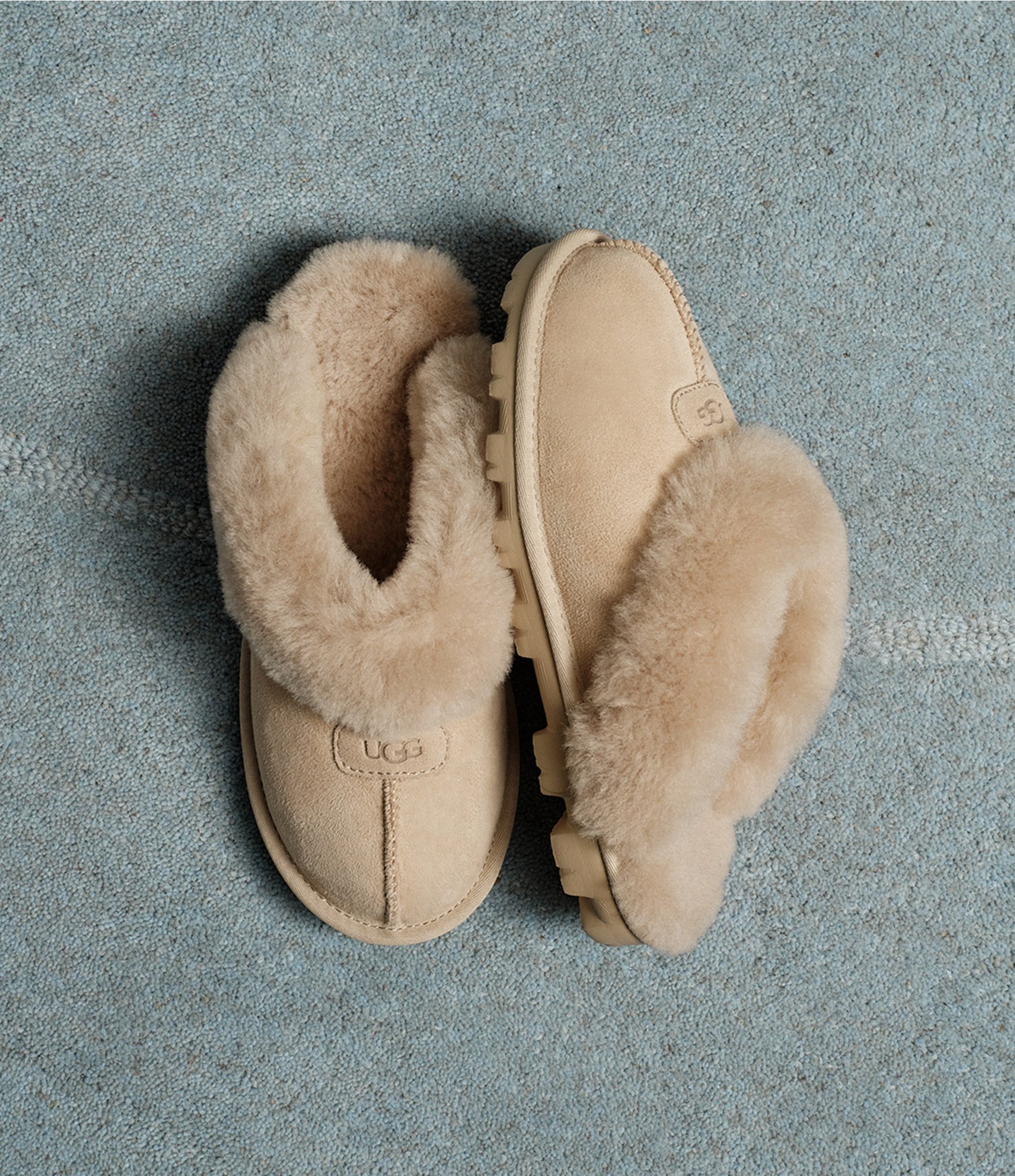 UGG Coquette Suede Signature Logo Detail Cold Weather Slippers