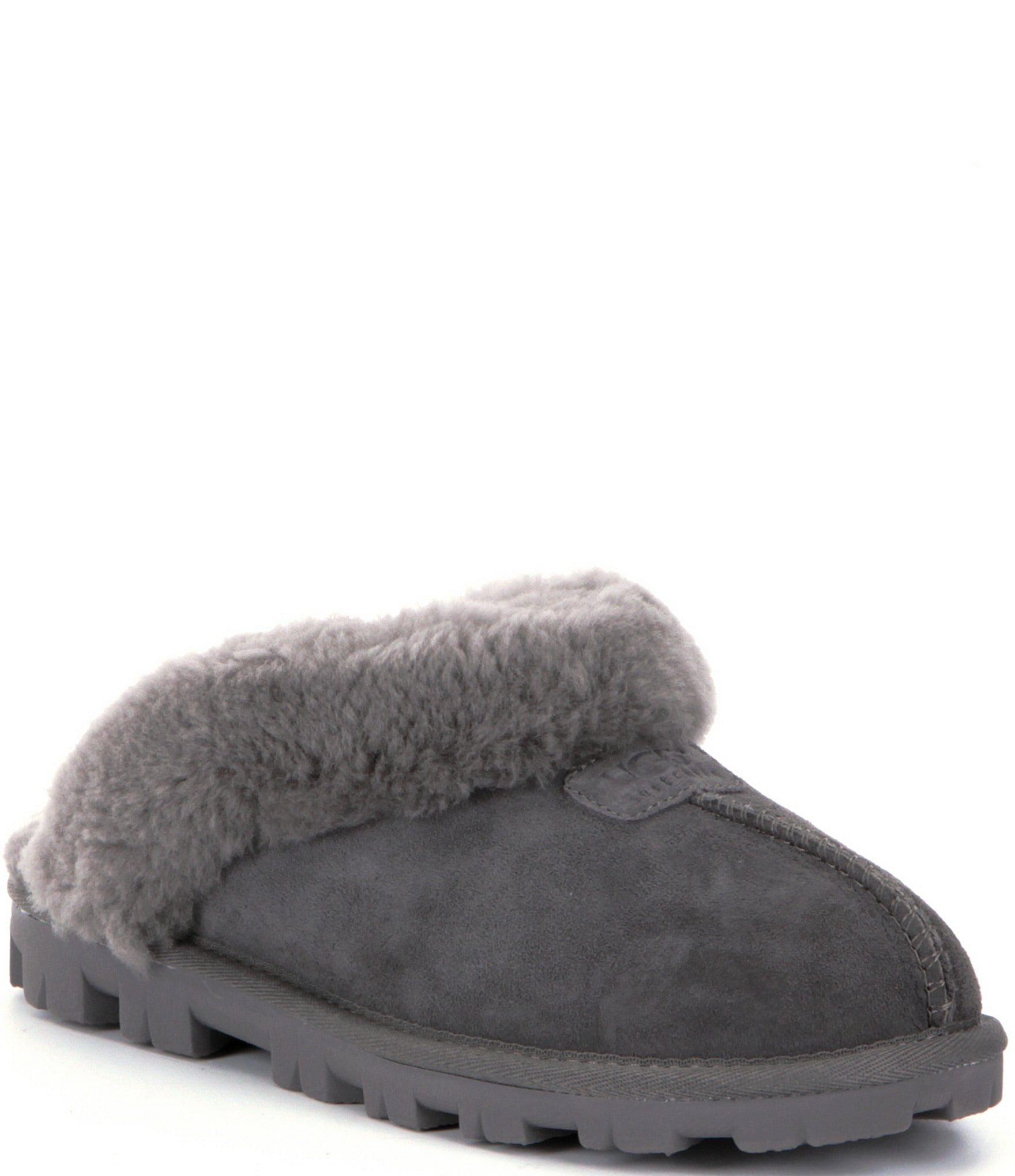 Dark grey best sale ugg slippers