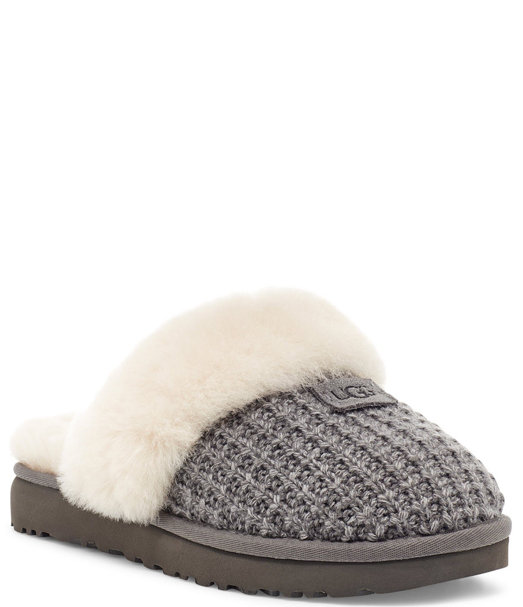 Grey uggs store slippers