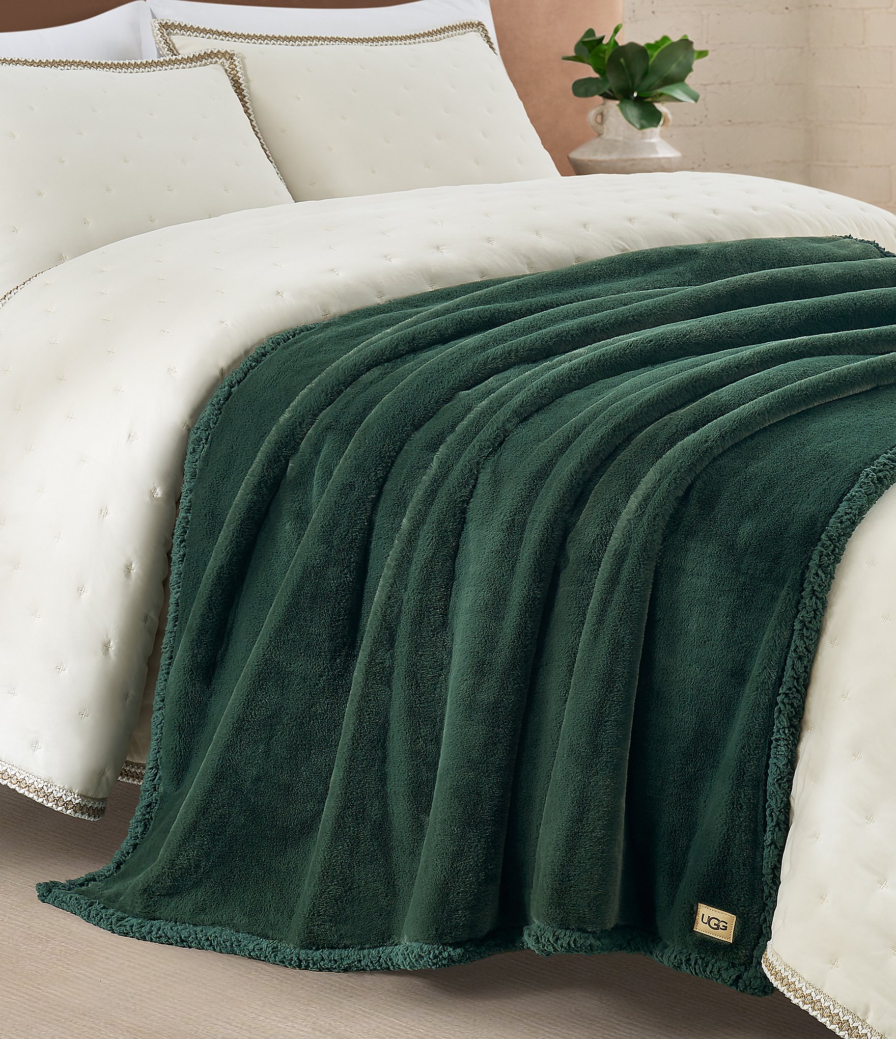 UGG Cynthia Faux Fur Plush Throw Blanket