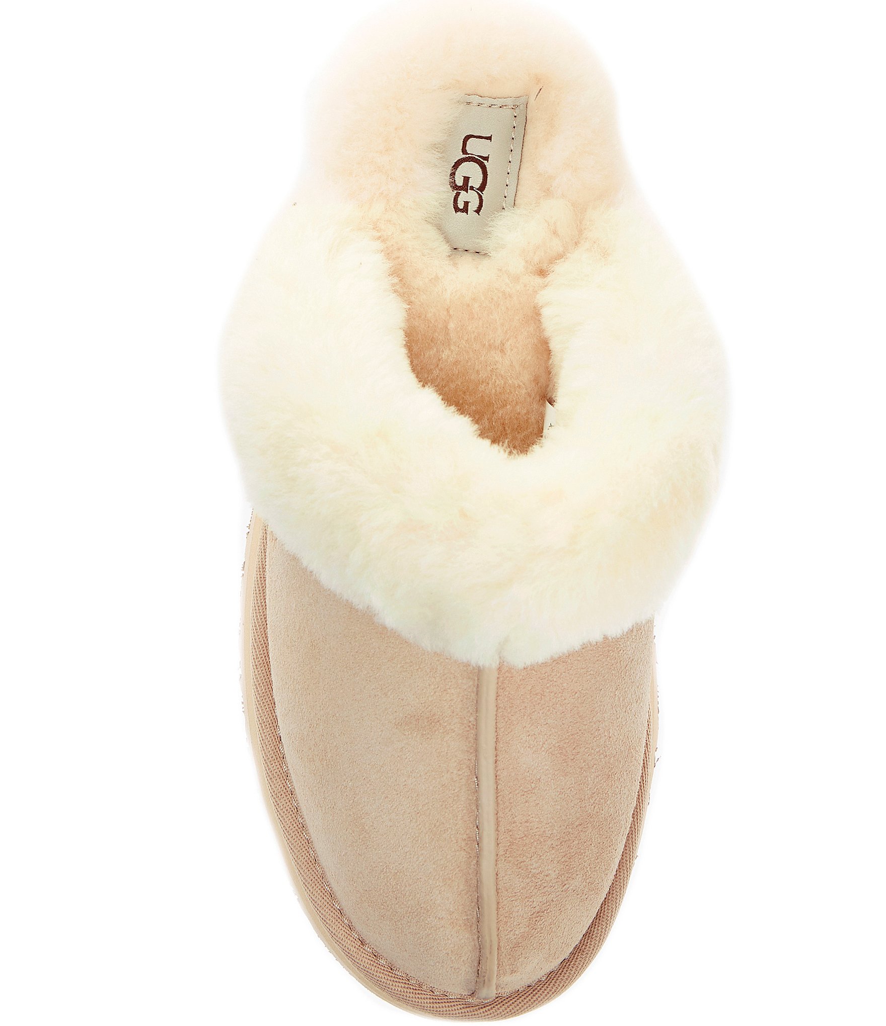 UGG Disquette Suede Fur Platform Slippers