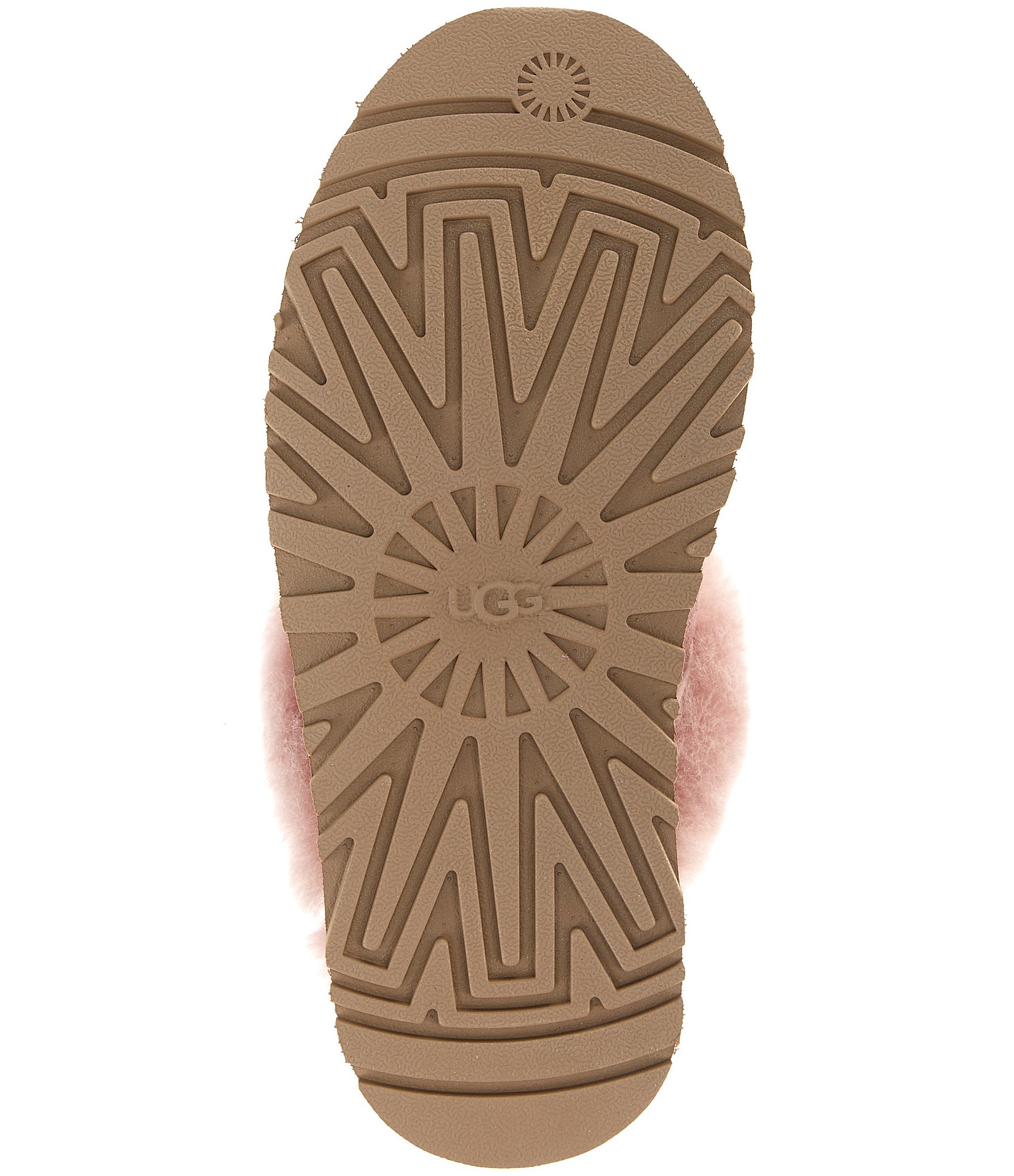 UGG Disquette Suede Fur Platform Slippers