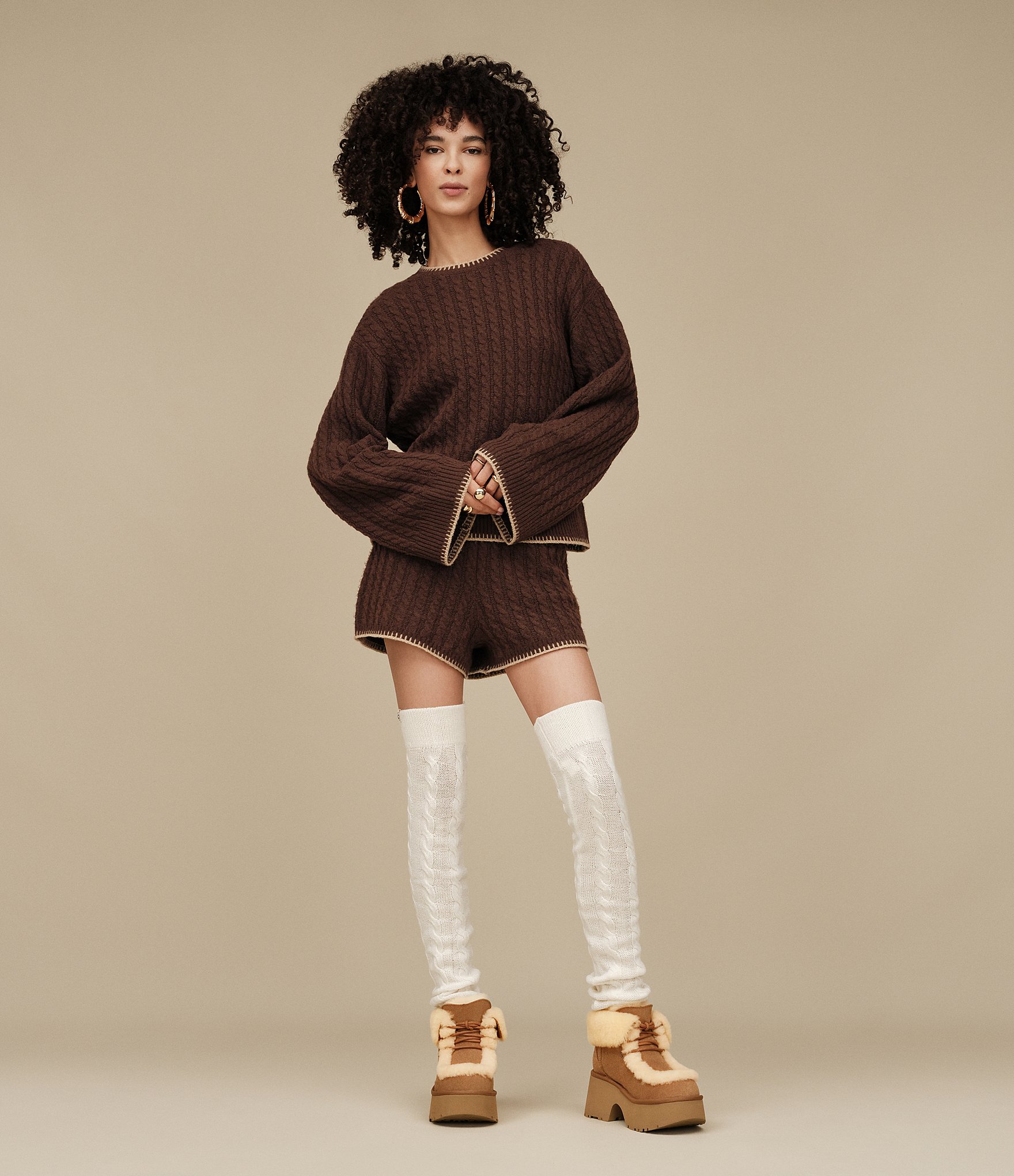 UGG Esmee Lace Up Suede Platform Booties