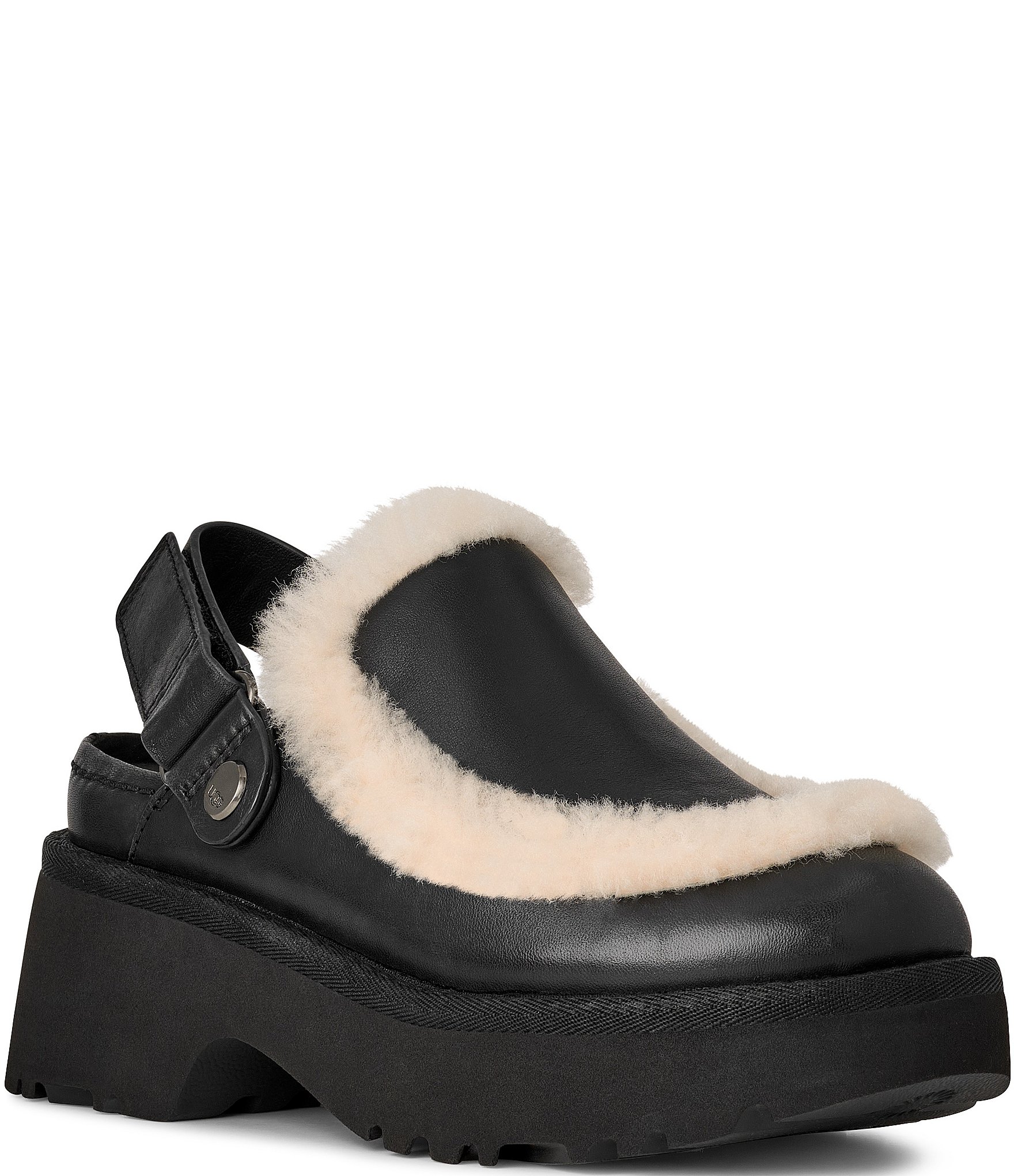 UGG Esmee Leather Convertible Slingback Strap Clogs