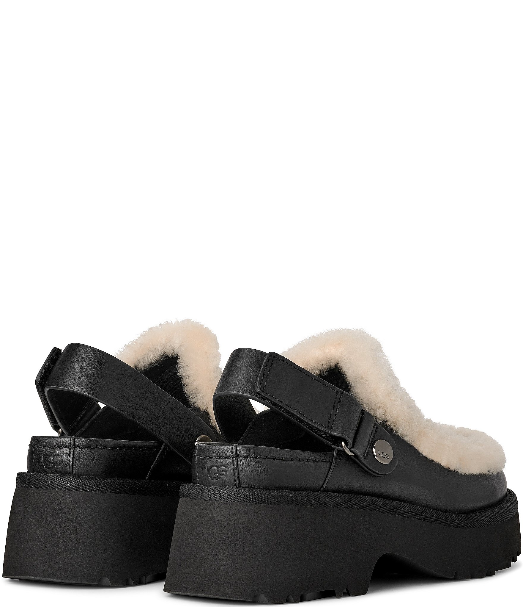 UGG Esmee Leather Convertible Slingback Strap Clogs