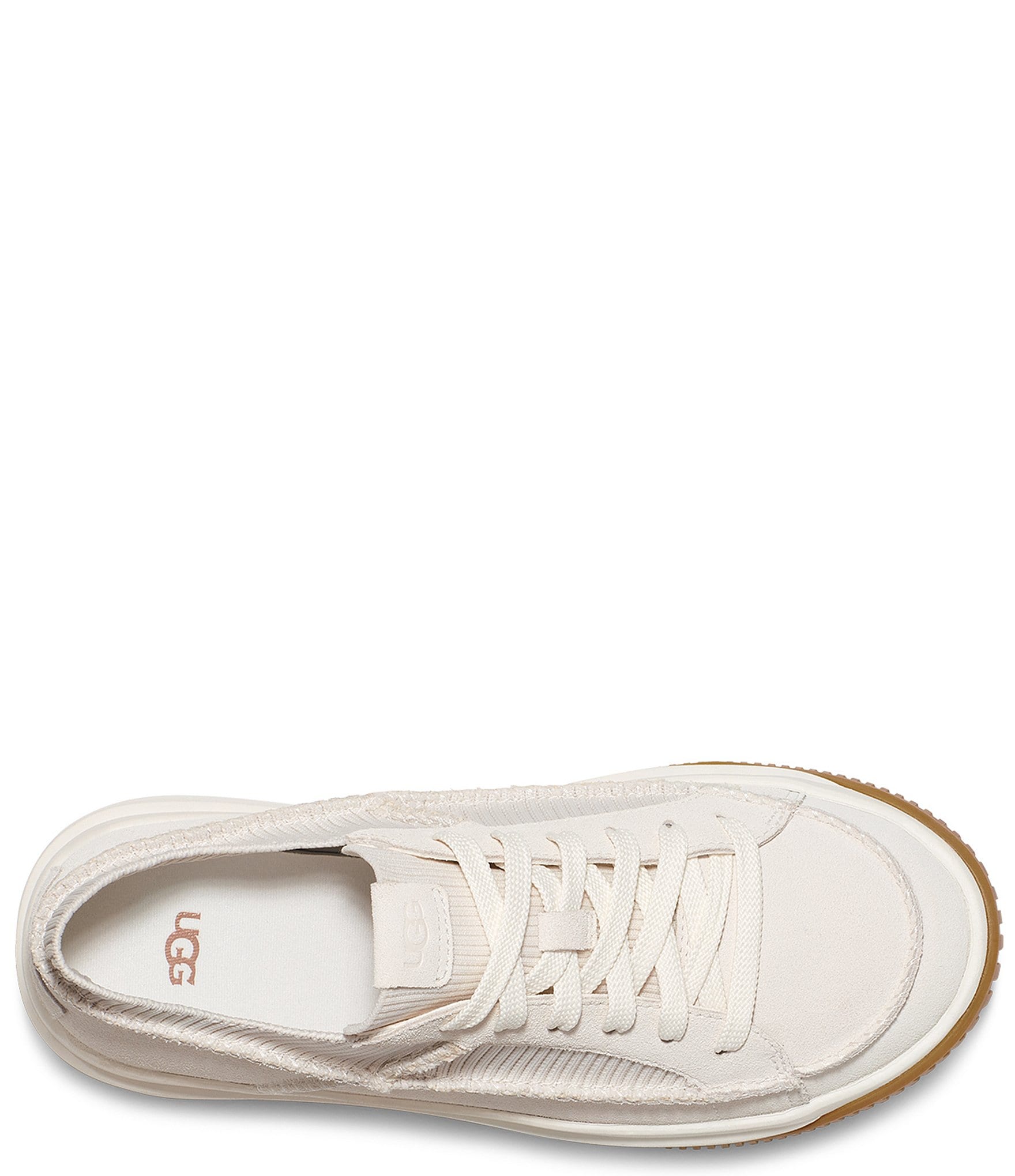 UGG EZ-Duzzit Lace Suede Knit Platform Sneakers