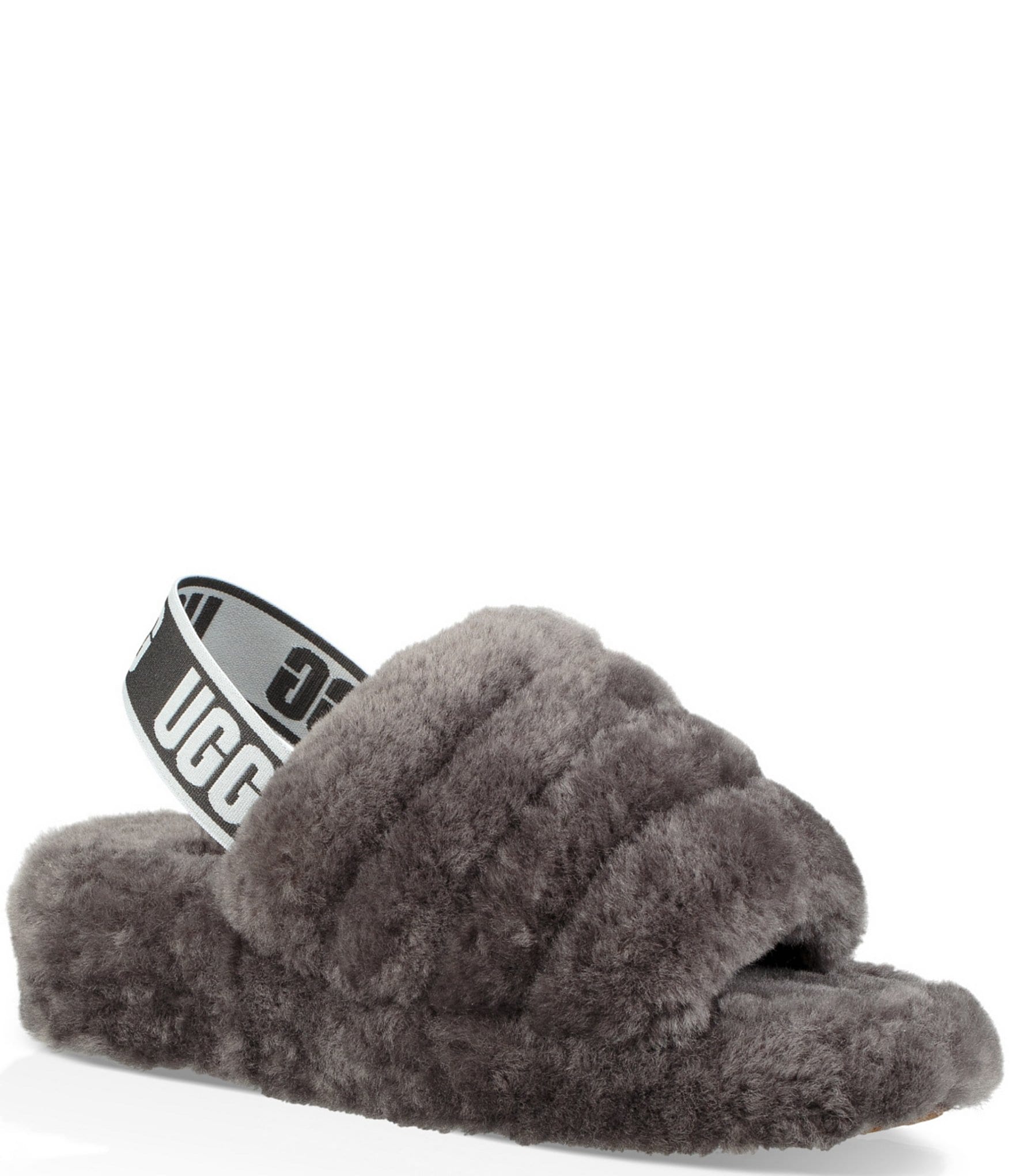 black and grey ugg slippers