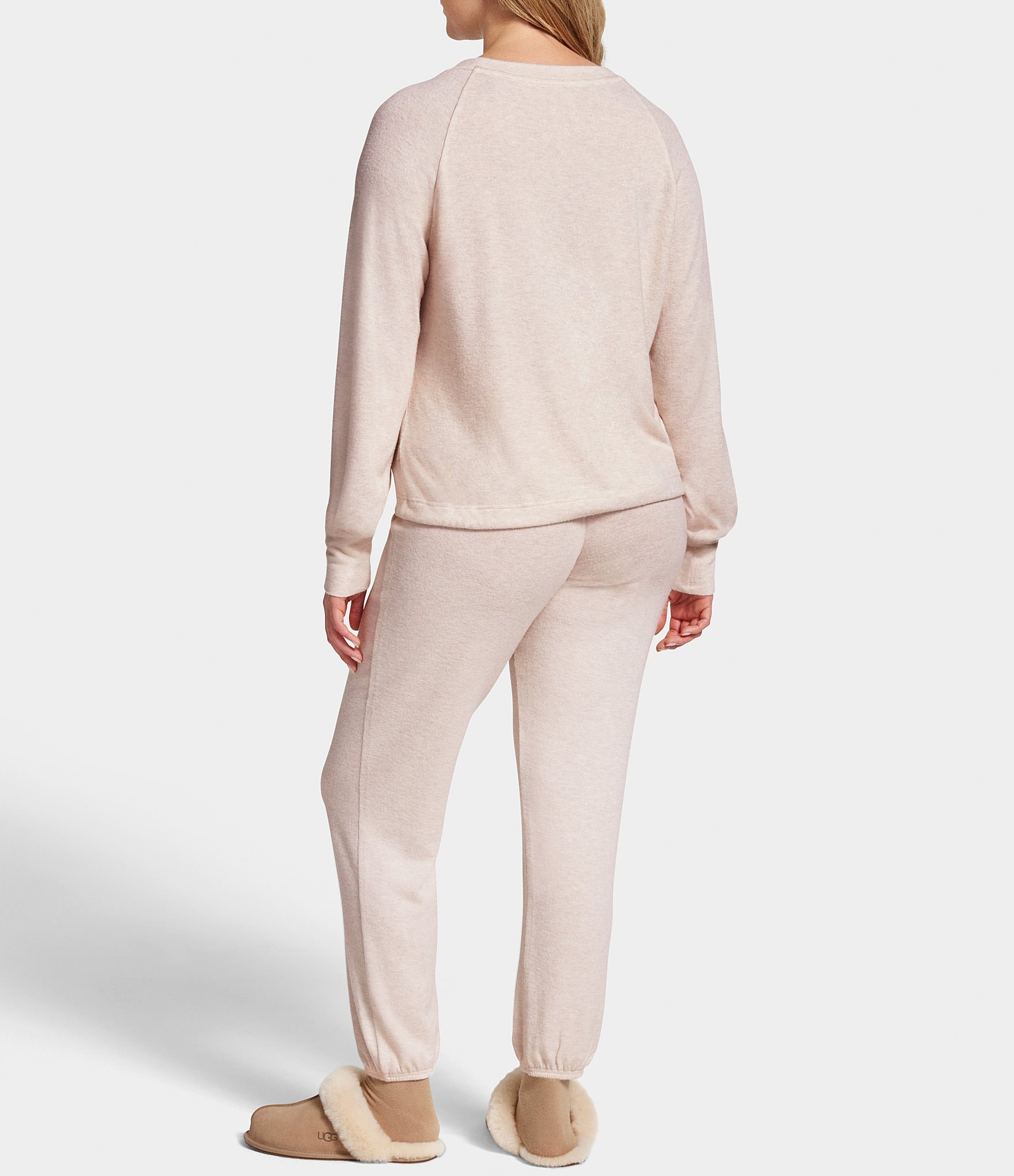 UGG® Gable Solid Brushed Knit Crew Neck Sweatshirt & Jogger Lounge Set