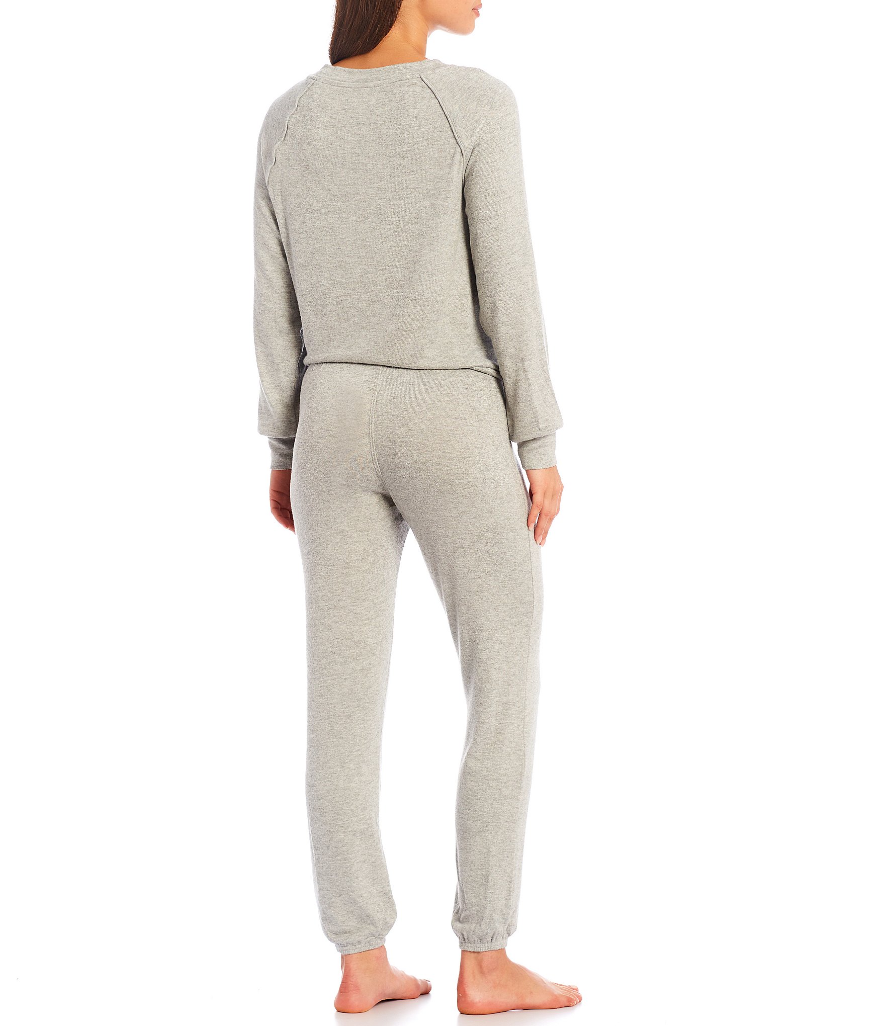 UGG® Gable Solid Brushed Knit Crew Neck Sweatshirt & Jogger Lounge Set