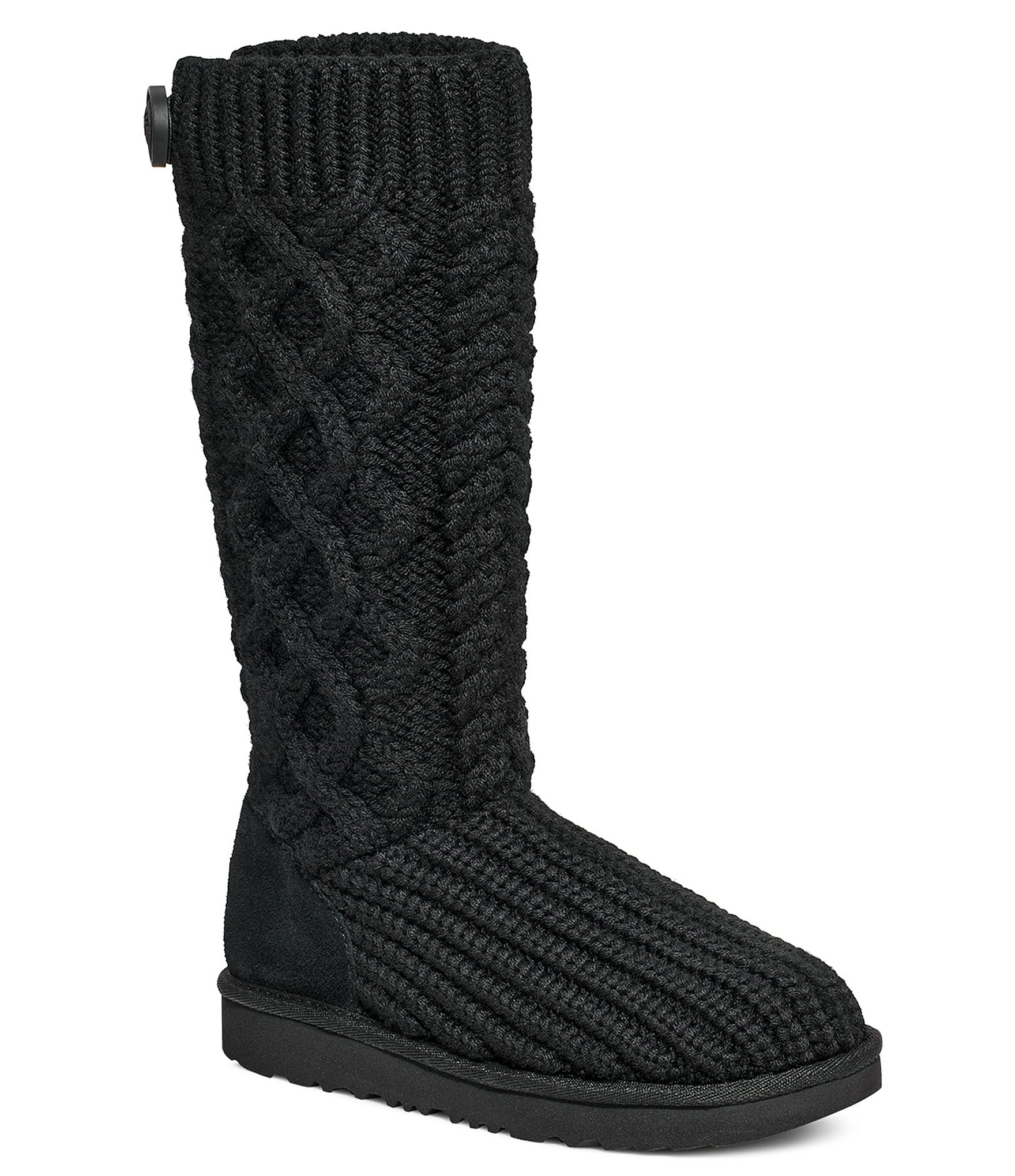 UGG Girls' Classic Cardi Cabled Knit Boots (Youth) | Dillard's