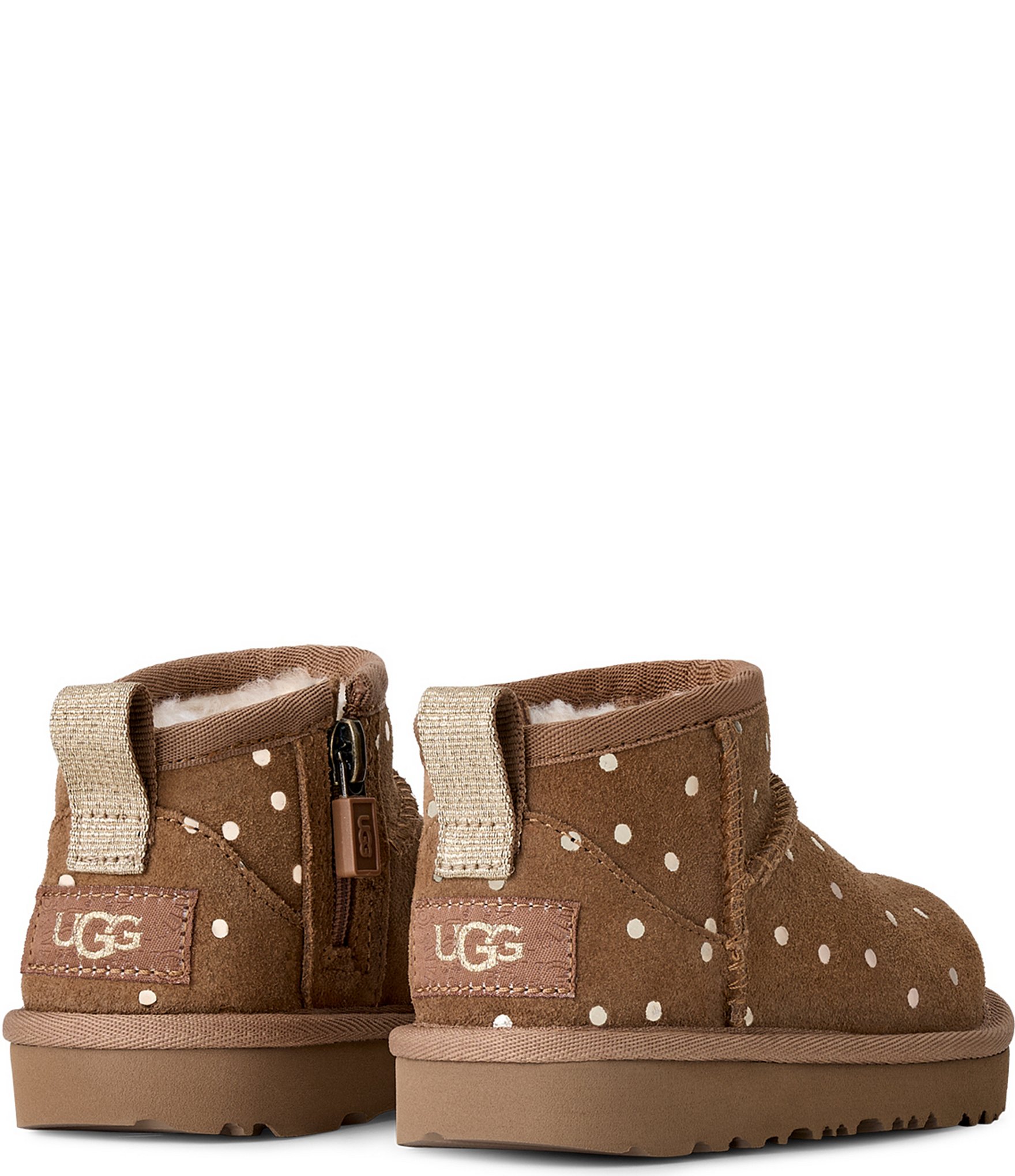 UGG Girls' Classic Ultra Mini Shiny Dot Boots (Infant)