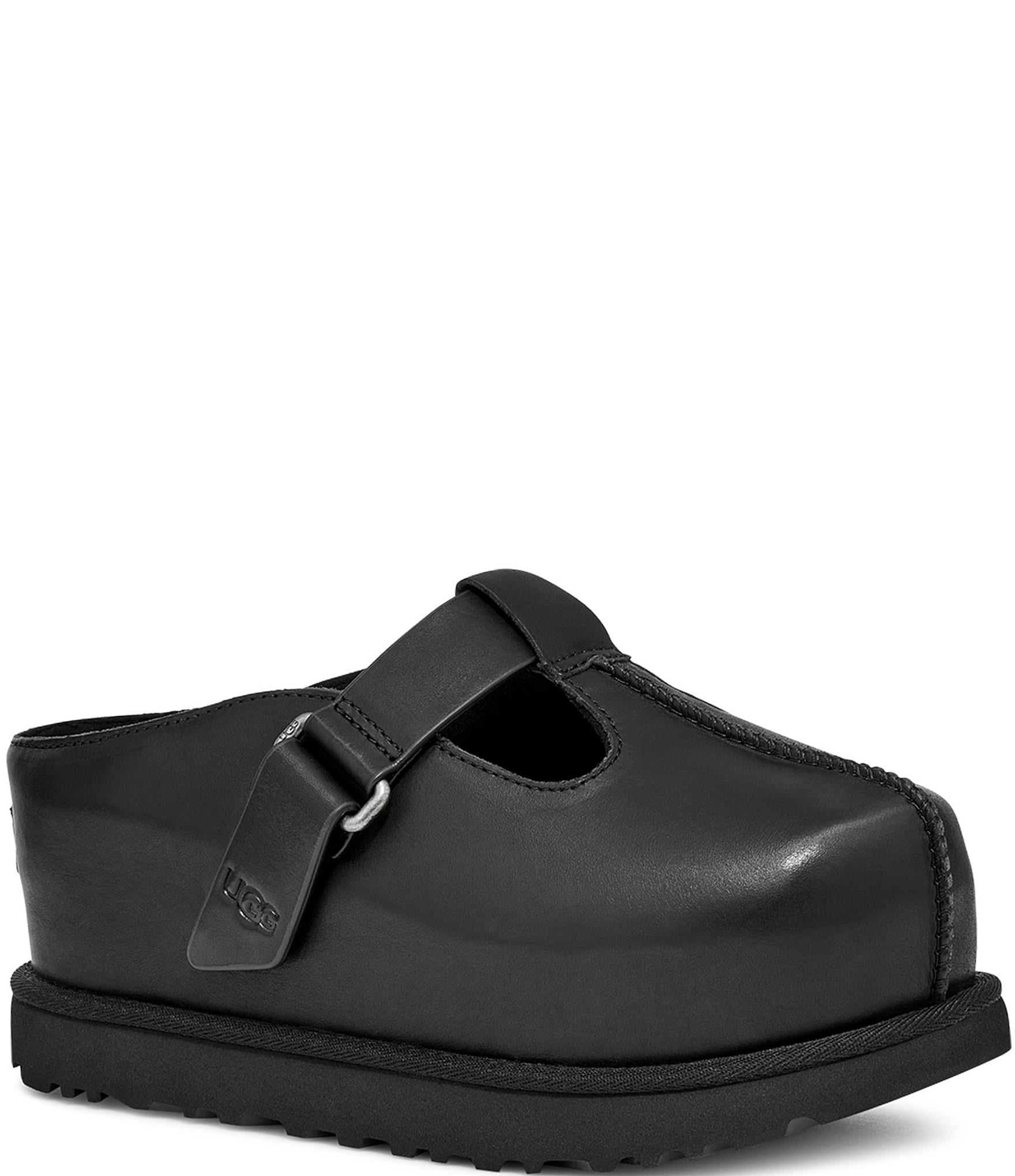 UGG Goldenstar Hi T-Strap Leather Platform Mary Jane Slip On