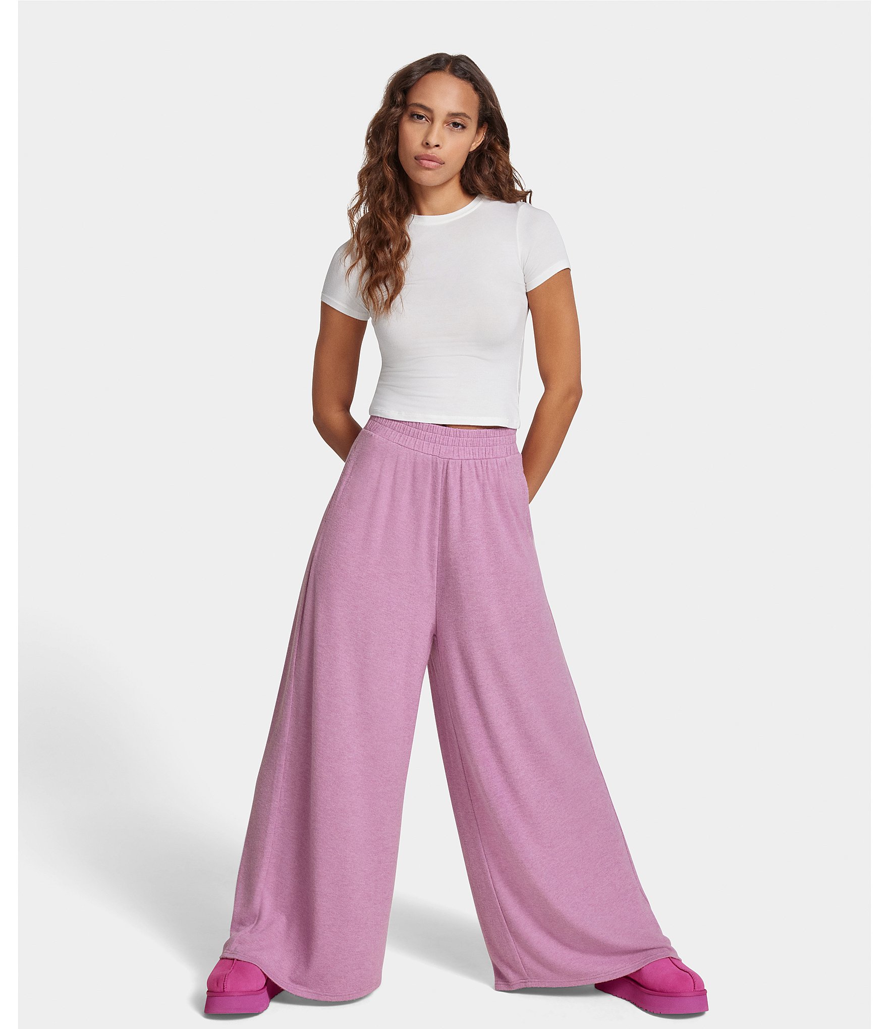 UGG® Holsey Peached Knit Wide-Leg Lounge Pants