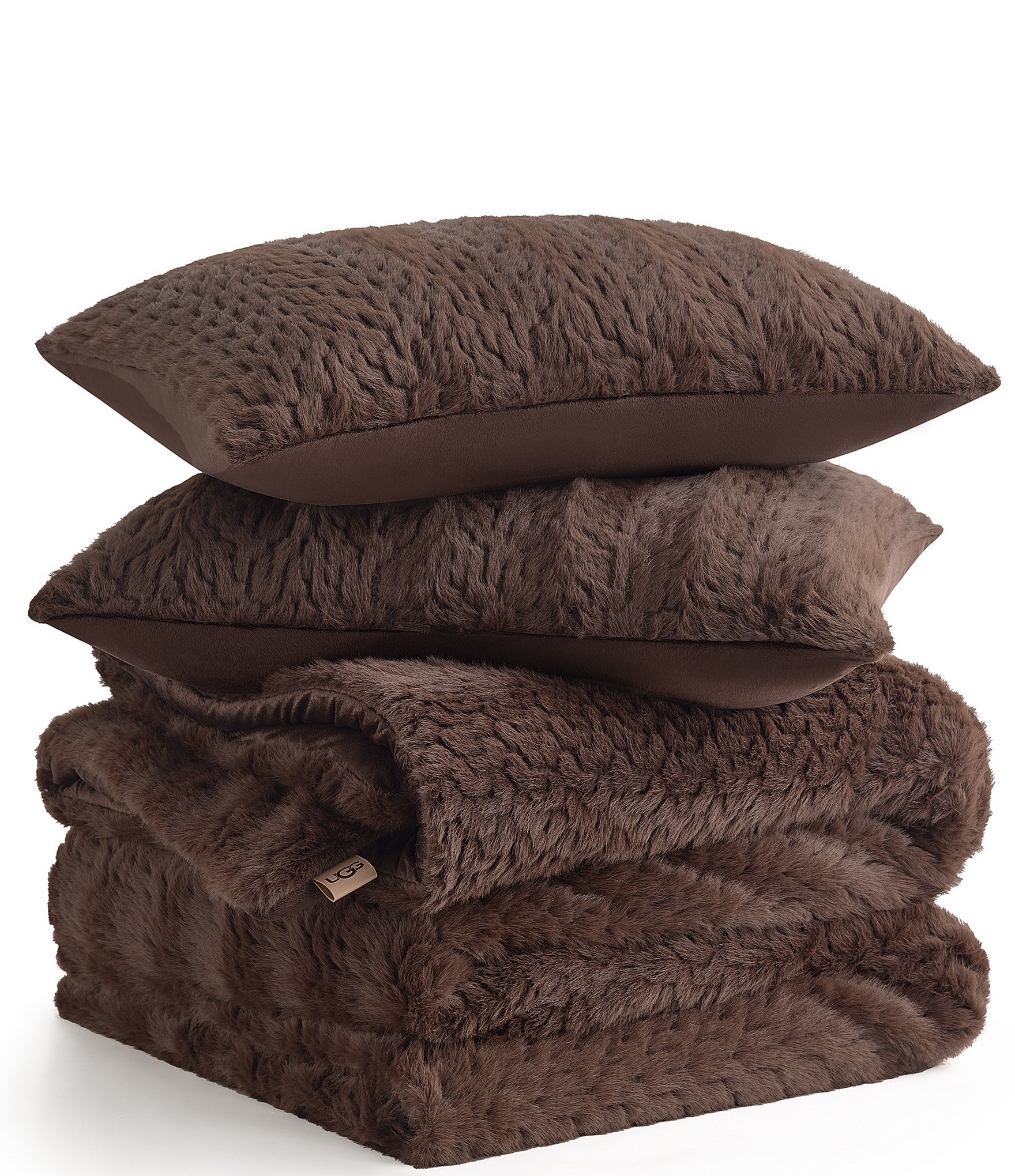 UGG Lida Textured Faux Fur Comforter Mini Set