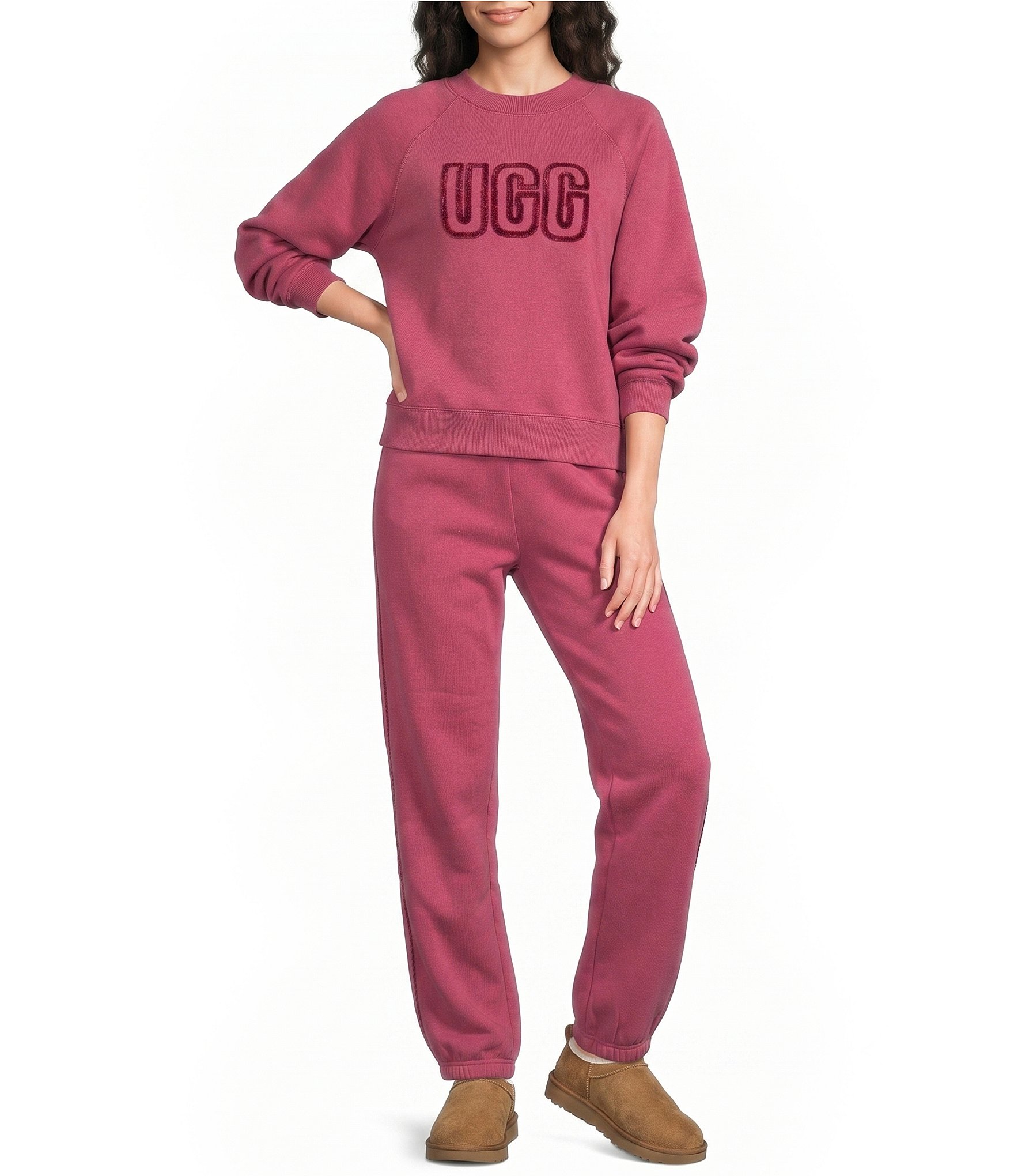 UGG Coordinating Logo Long Sleeve Crew Neck Sweatshirt