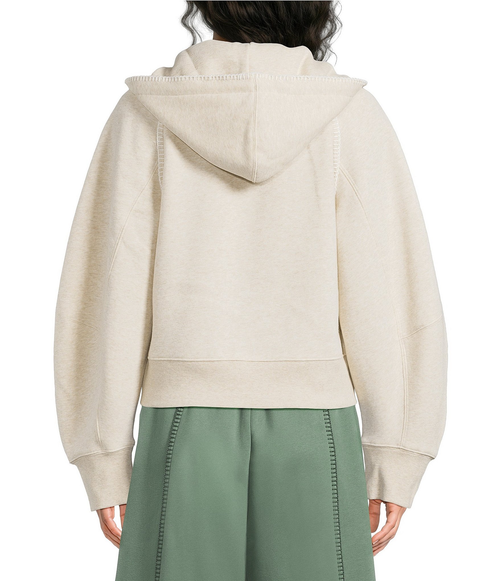 Ugg Long Sleeve Hooded Zip-Front Cotton Fleece Jacket