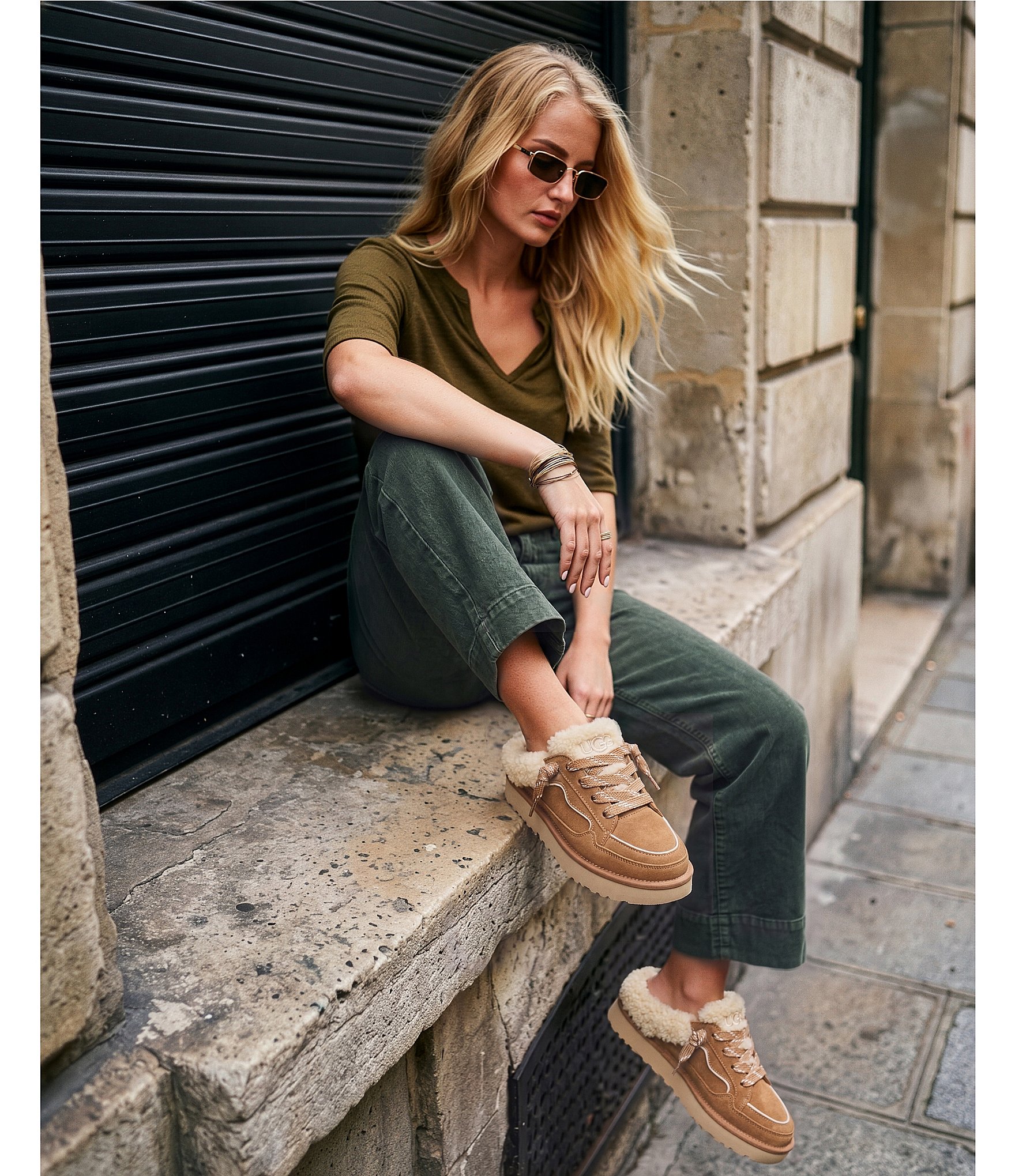 UGG Lowmel Suede Mules