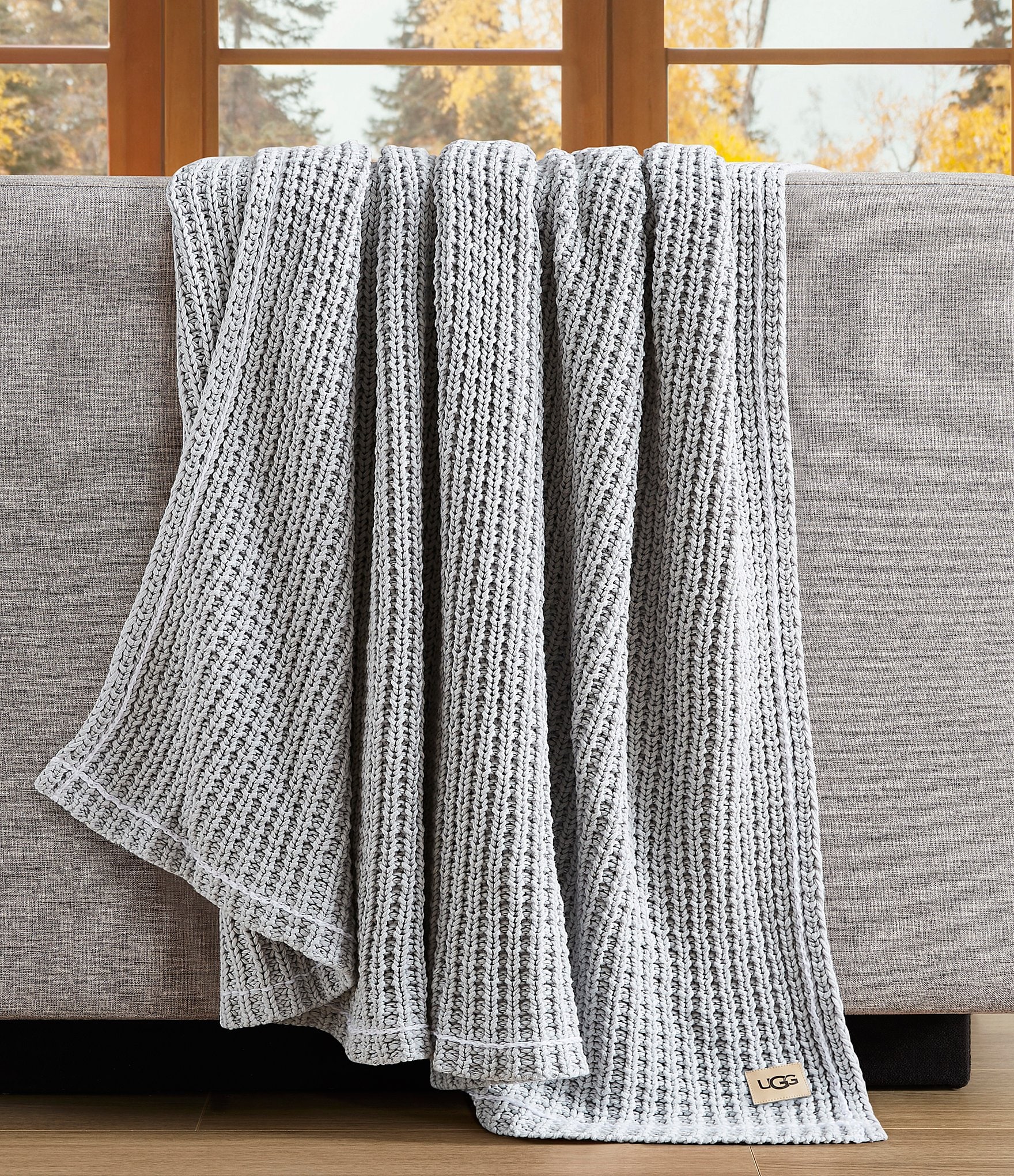 UGG Luna Waffle Knit Throw Blanket