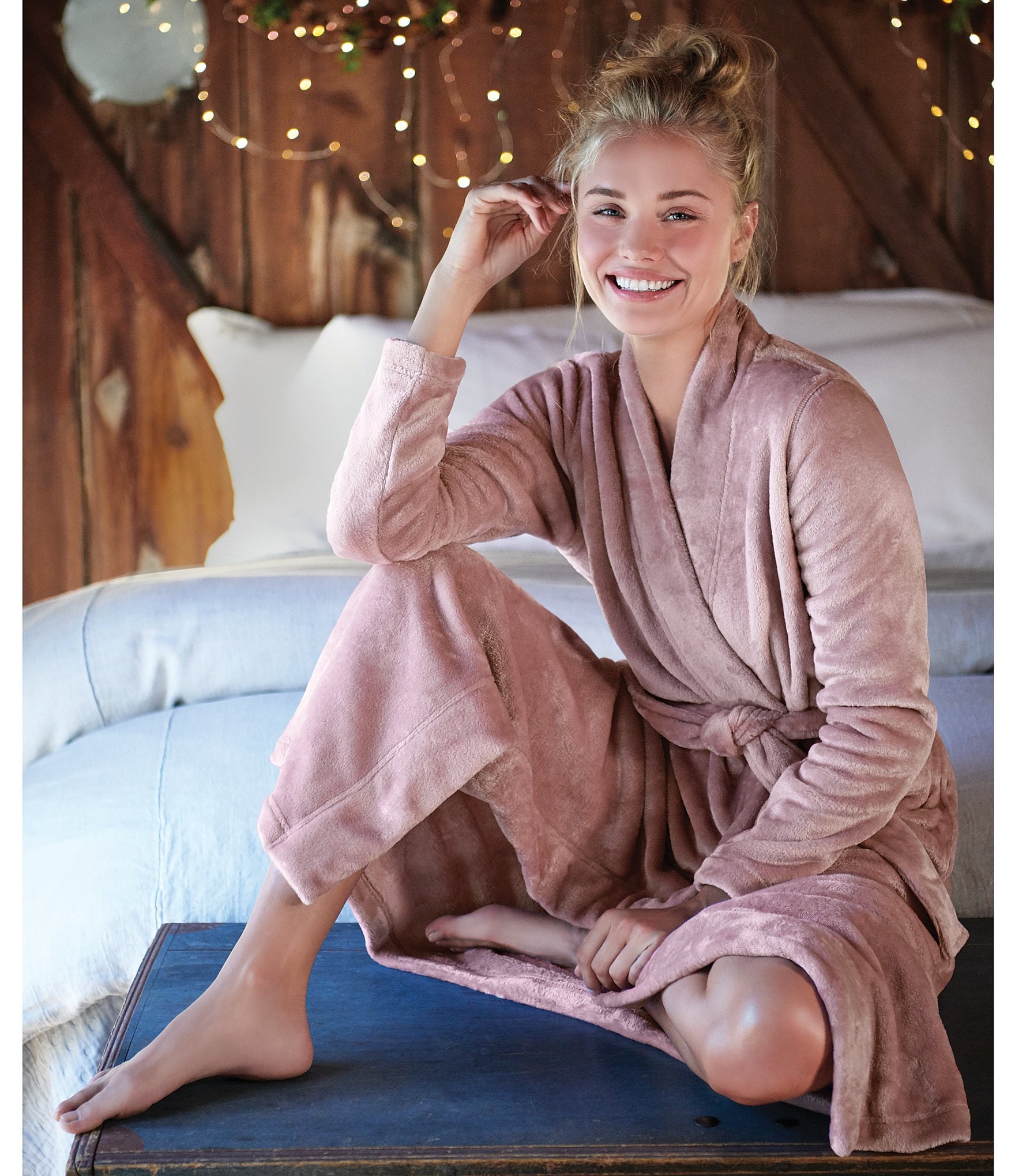 UGG® Marlow Long Sleeve Double Fleece Long Wrap Cozy Robe