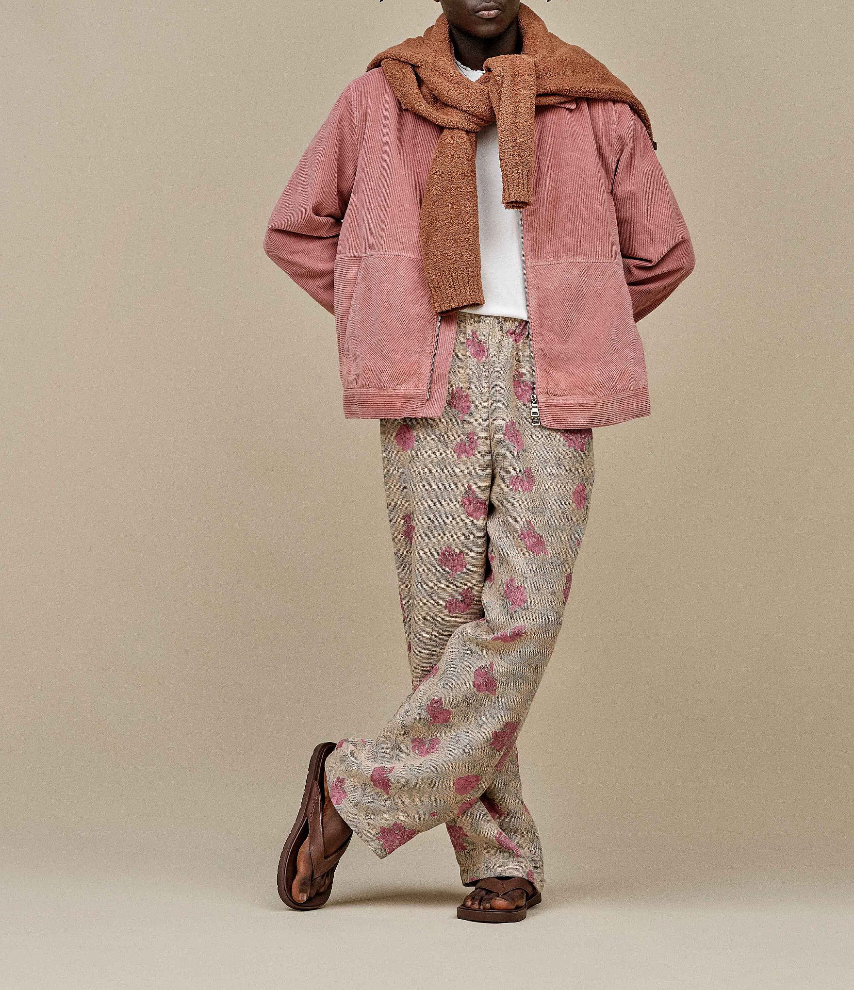 UGG Men's Seaside II Leather and Suede Flip-Flops