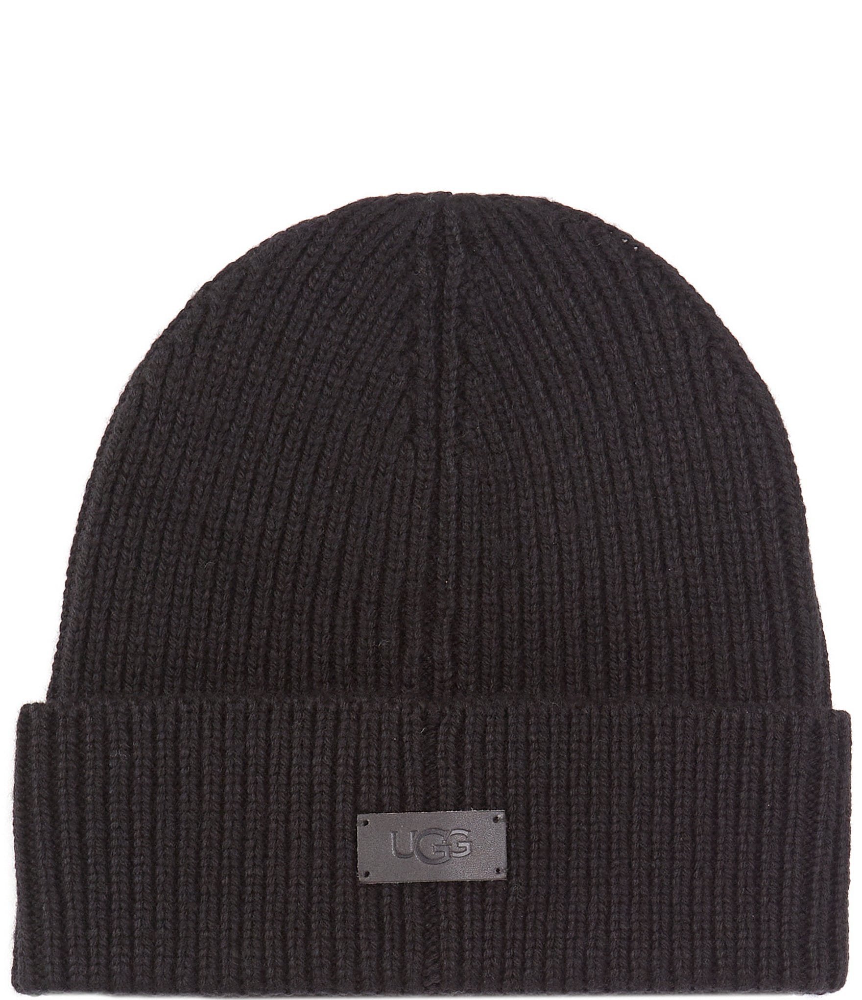 UGG Men's Wide Cuff Ribbed Knit Beanie | Dillard's