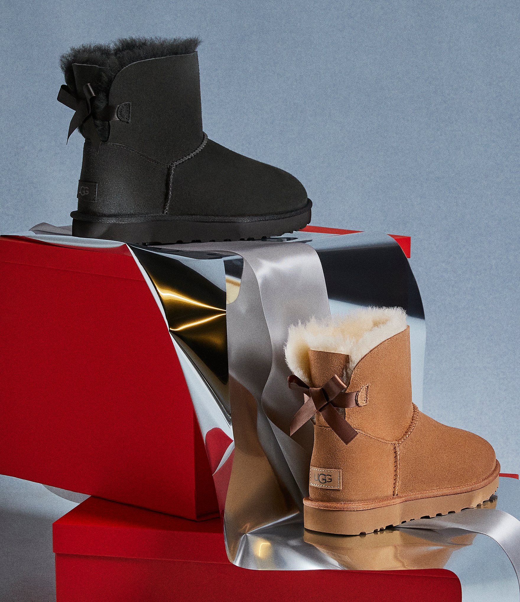 UGG Mini Bailey Bow II Water Resistant Booties