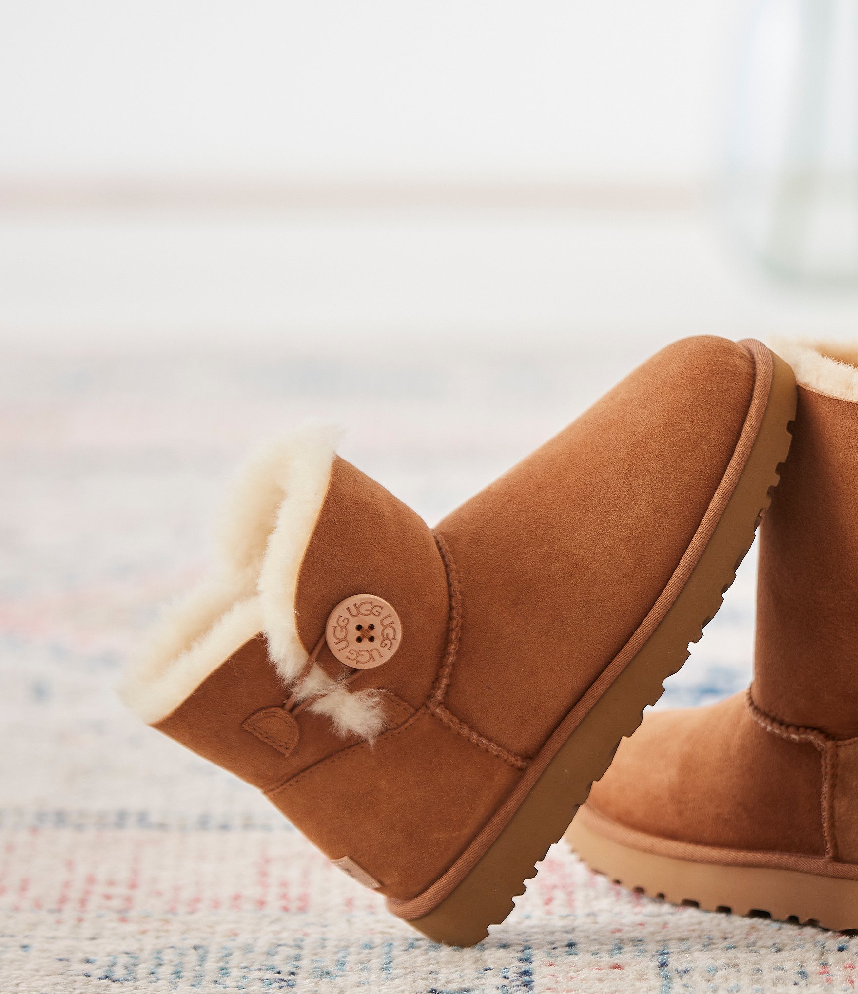 UGG Mini Bailey Button II Water-Repellent Booties