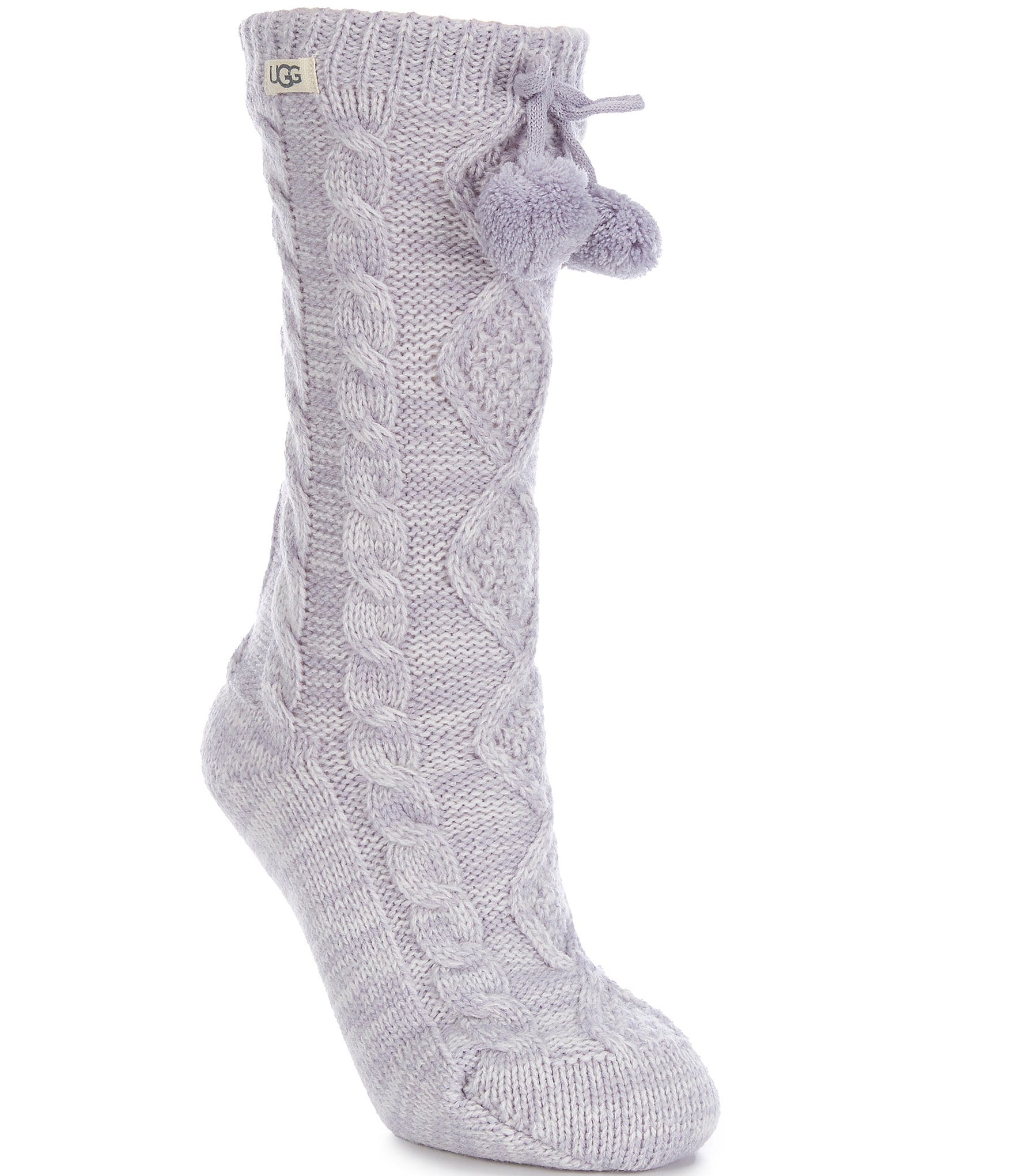 UGG® Pom Pom Fleece Crew Socks | Dillard's