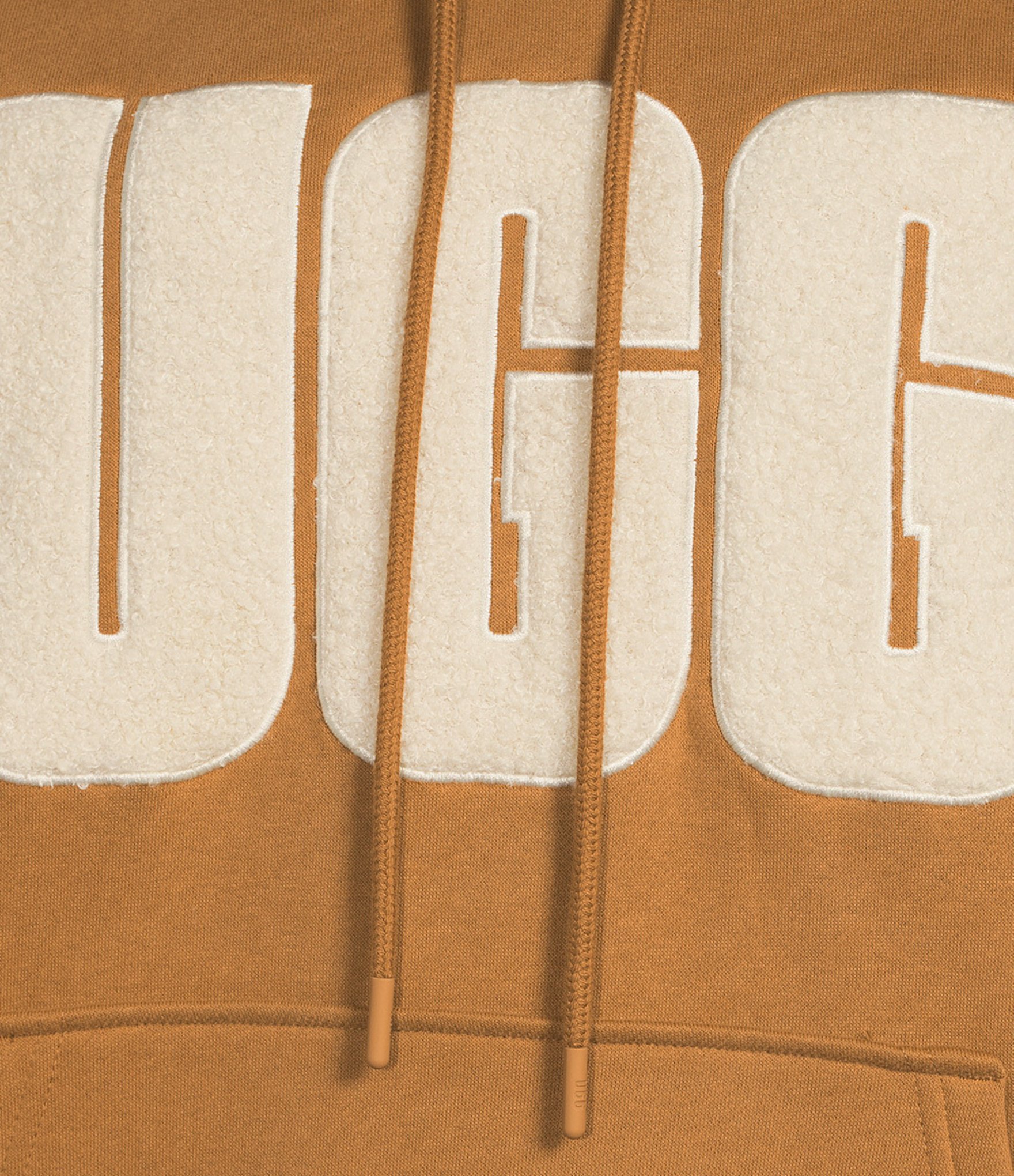 UGG Rey Fuzzy Logo Long Sleeve Hoodie