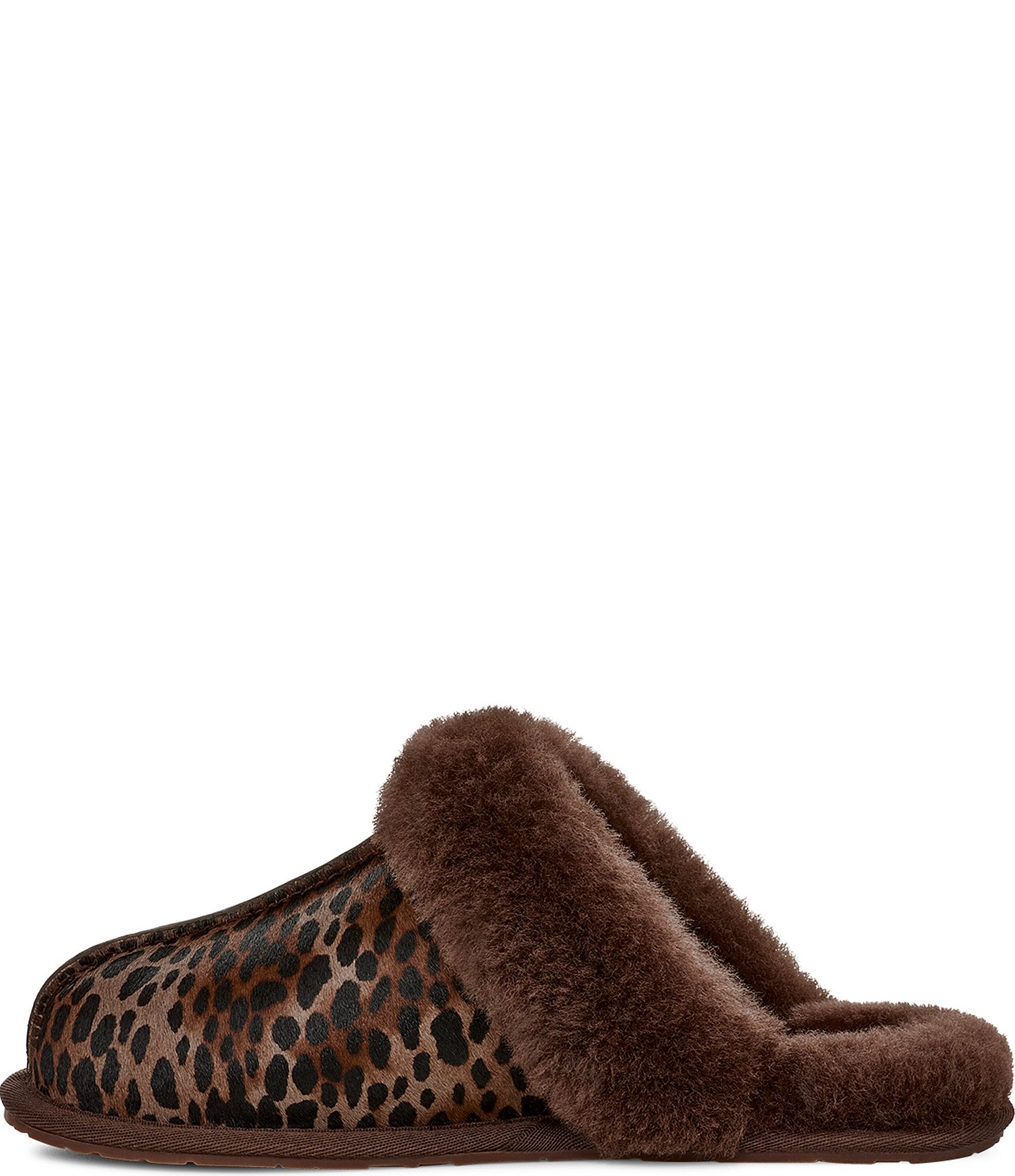 UGG Scuffette Caspain Spotted Animal Print Calf Hair Slippers