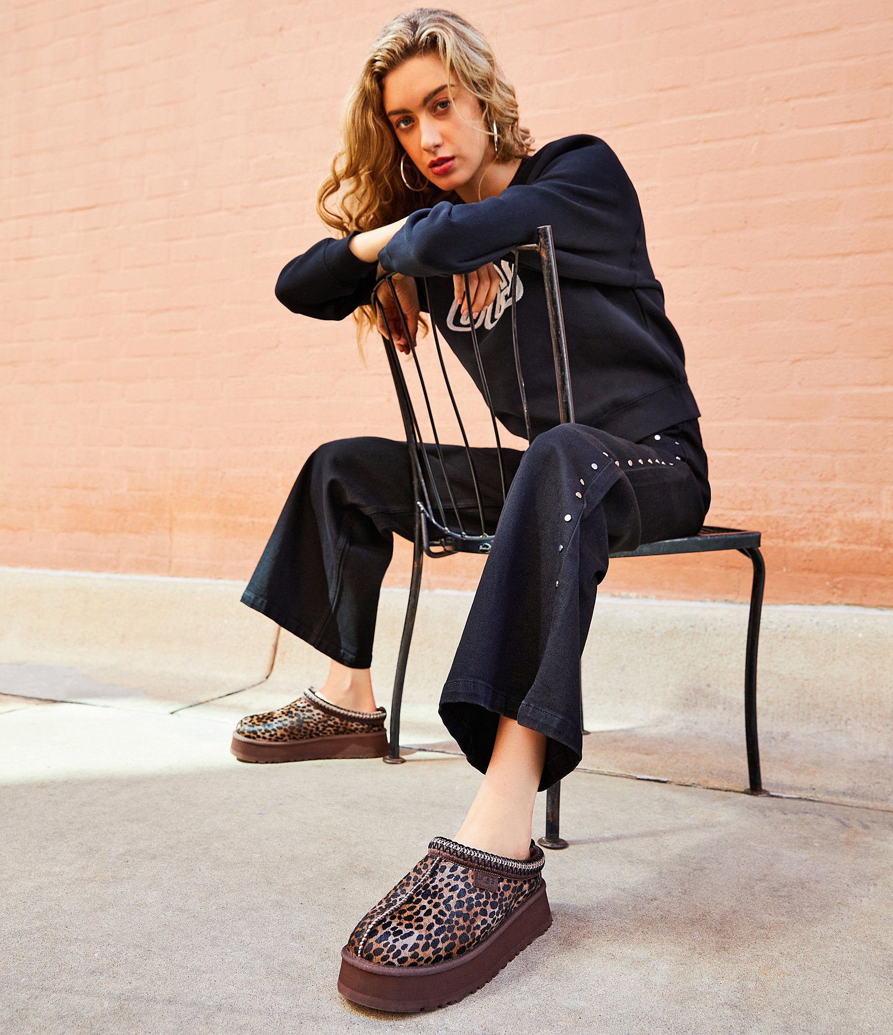 UGG Tazz Caspian Spotted Calf Hair Clogs