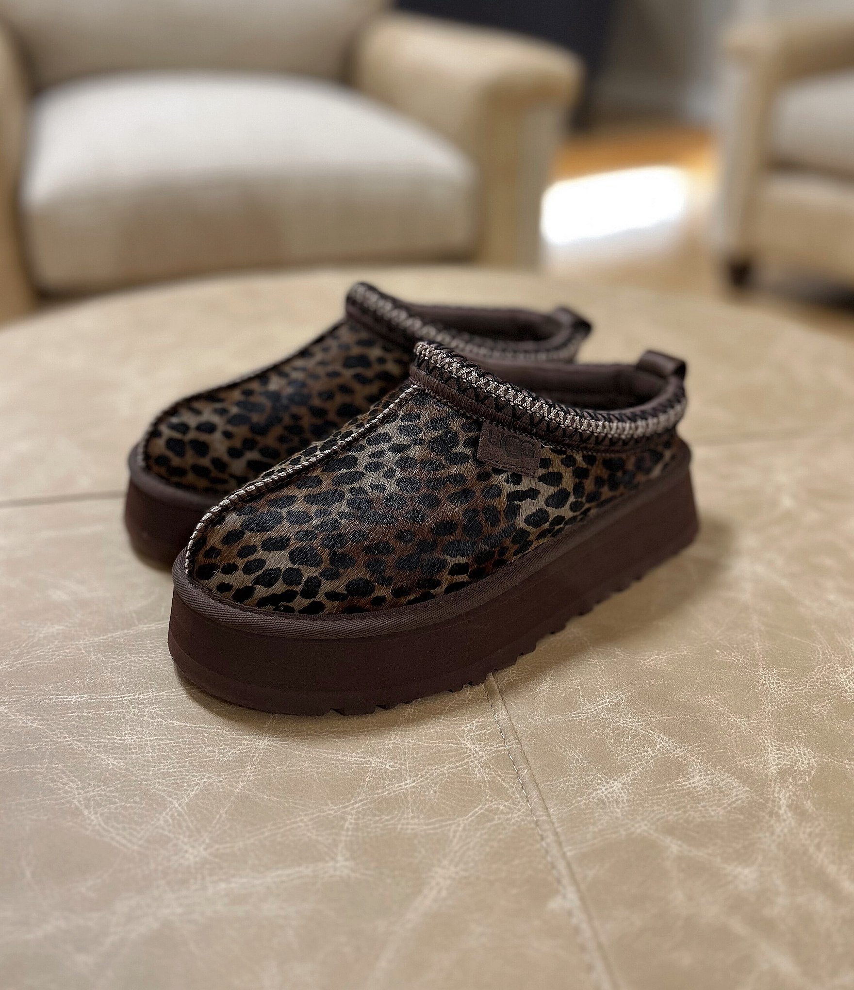 UGG Tazz Caspian Spotted Calf Hair Clogs