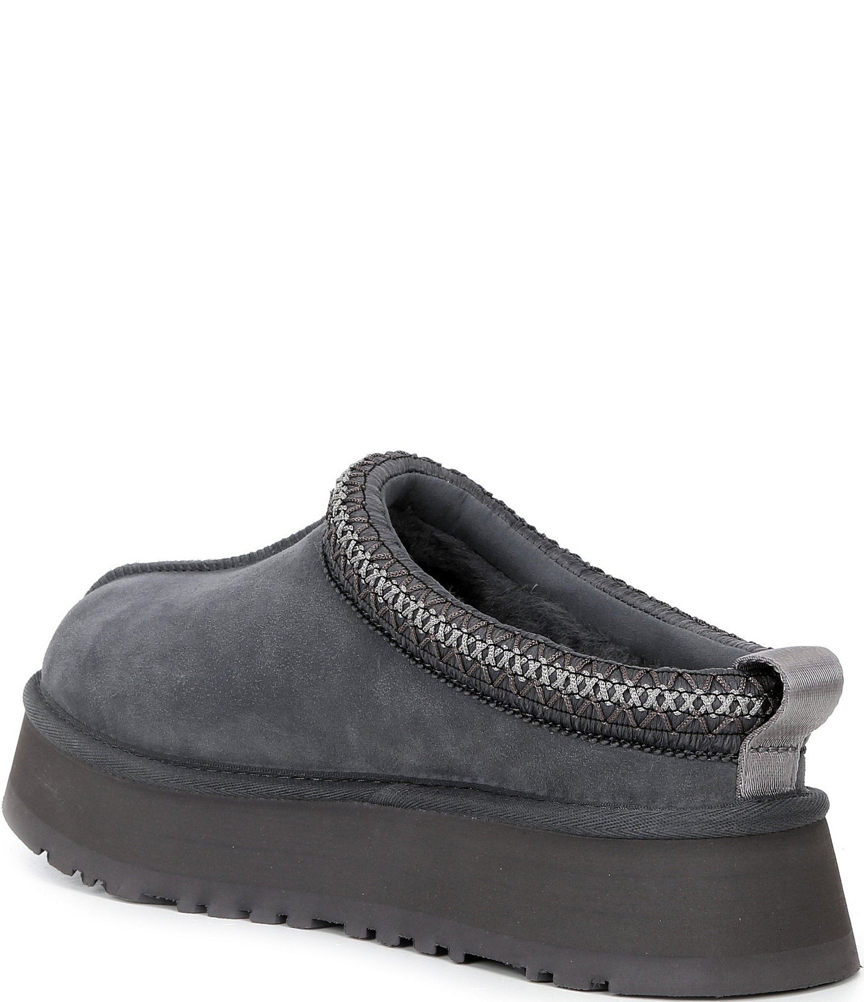 UGG Tazz II Suede Logo Detail Platform Clog Slippers