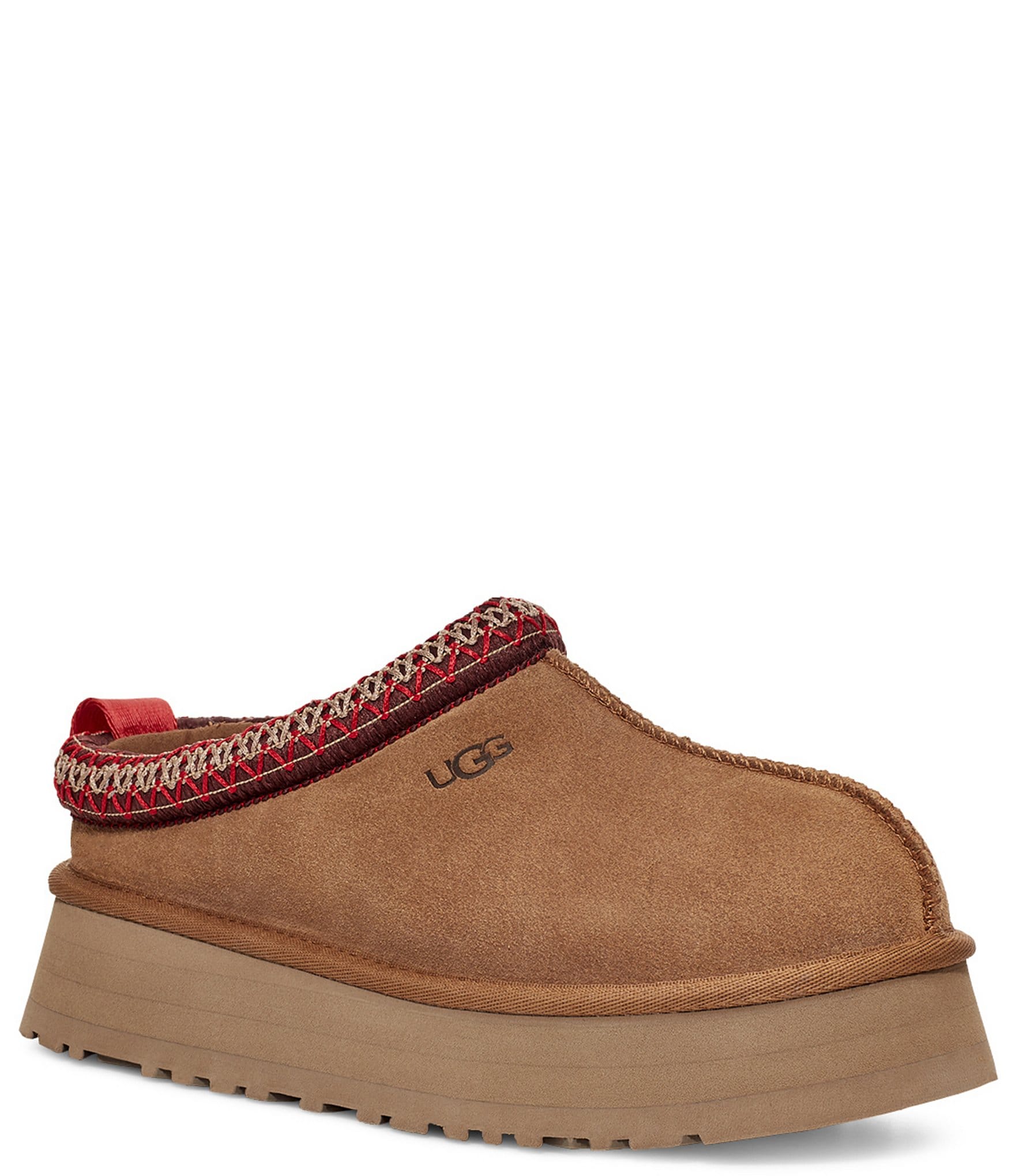 UGG Tazz Suede Platform Clog Slippers | Dillard's