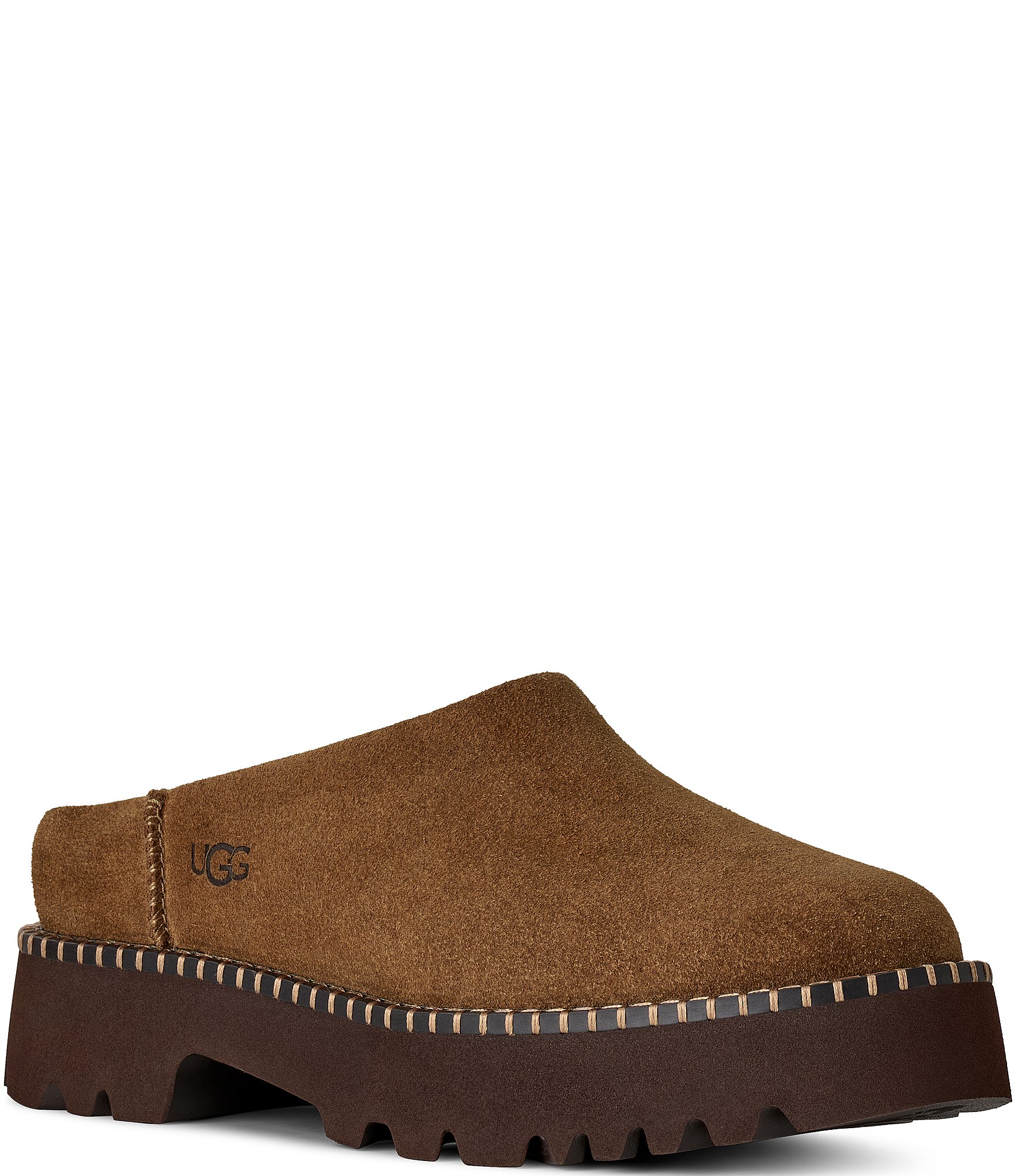 UGG Women's Suede Uptowner Shearling Lined Mules